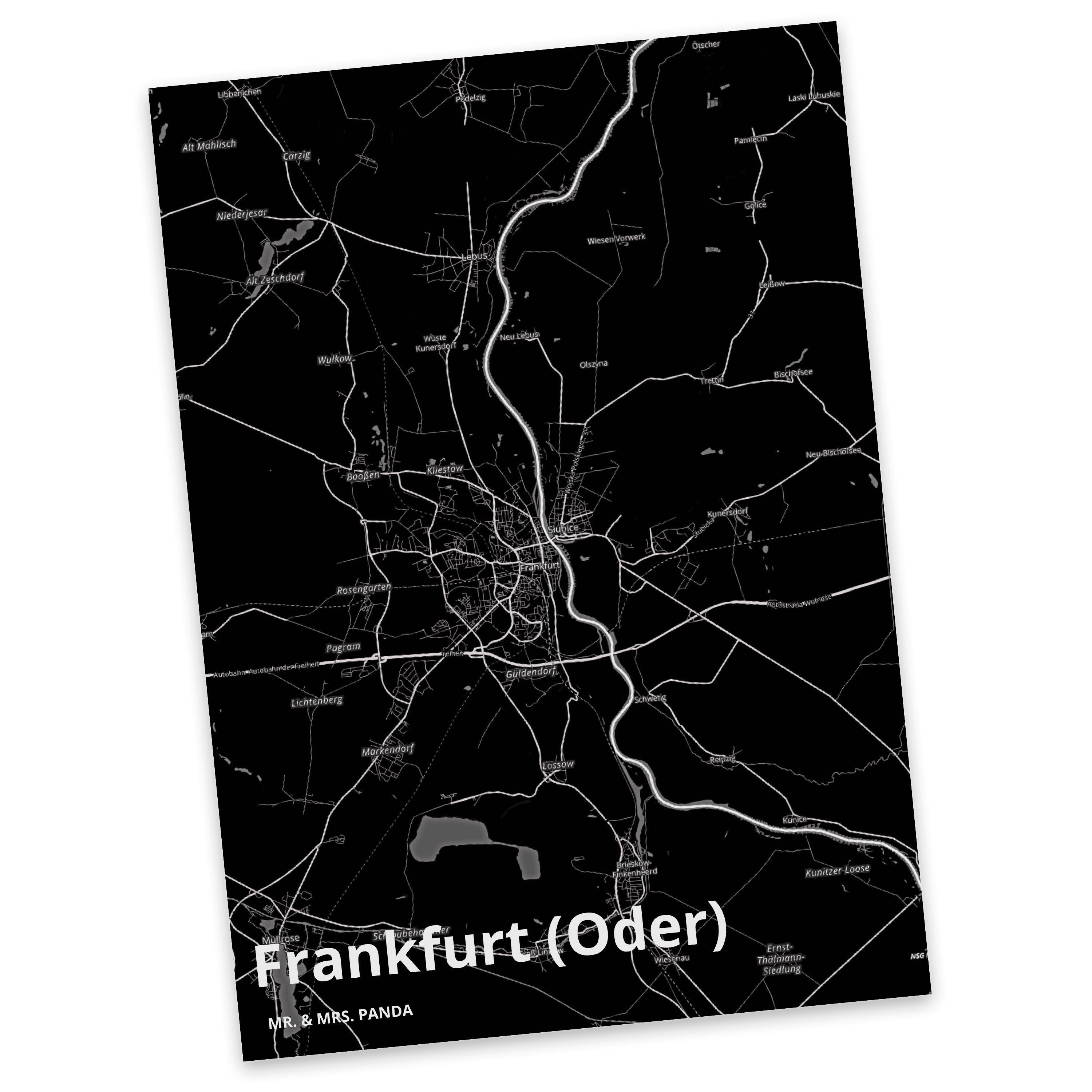 Mr. & Mrs. Panda Postkarte Frankfurt (Oder) - Geschenk, Städte, Geschenkkarte, Ort, Grußkarte, D