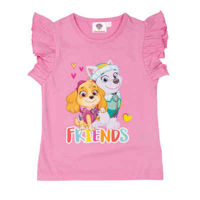 United Labels® T-Shirt Paw Patrol T-Shirt für Mädchen Skye & Everest - Friends Rosa