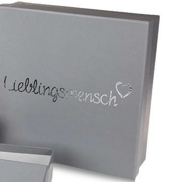 Bada Bing Geschenkbox 8er Set Geschenkbox Lieblingsmensch Geschenkverpackung mit Deckel (8 St., 8 Boxen)