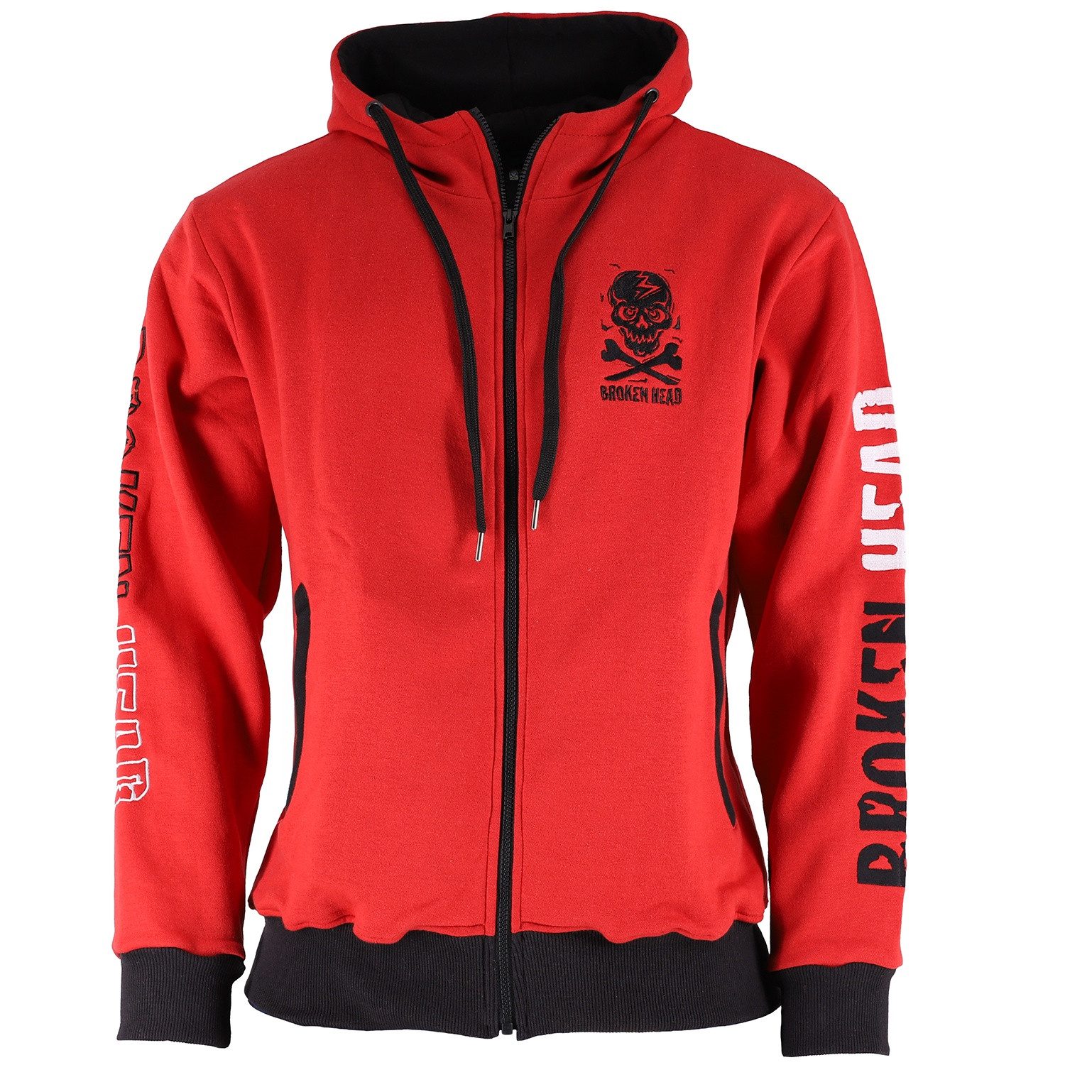 Broken Head Hoodie Hoodie Color Edition Rot Leuchtende Farben