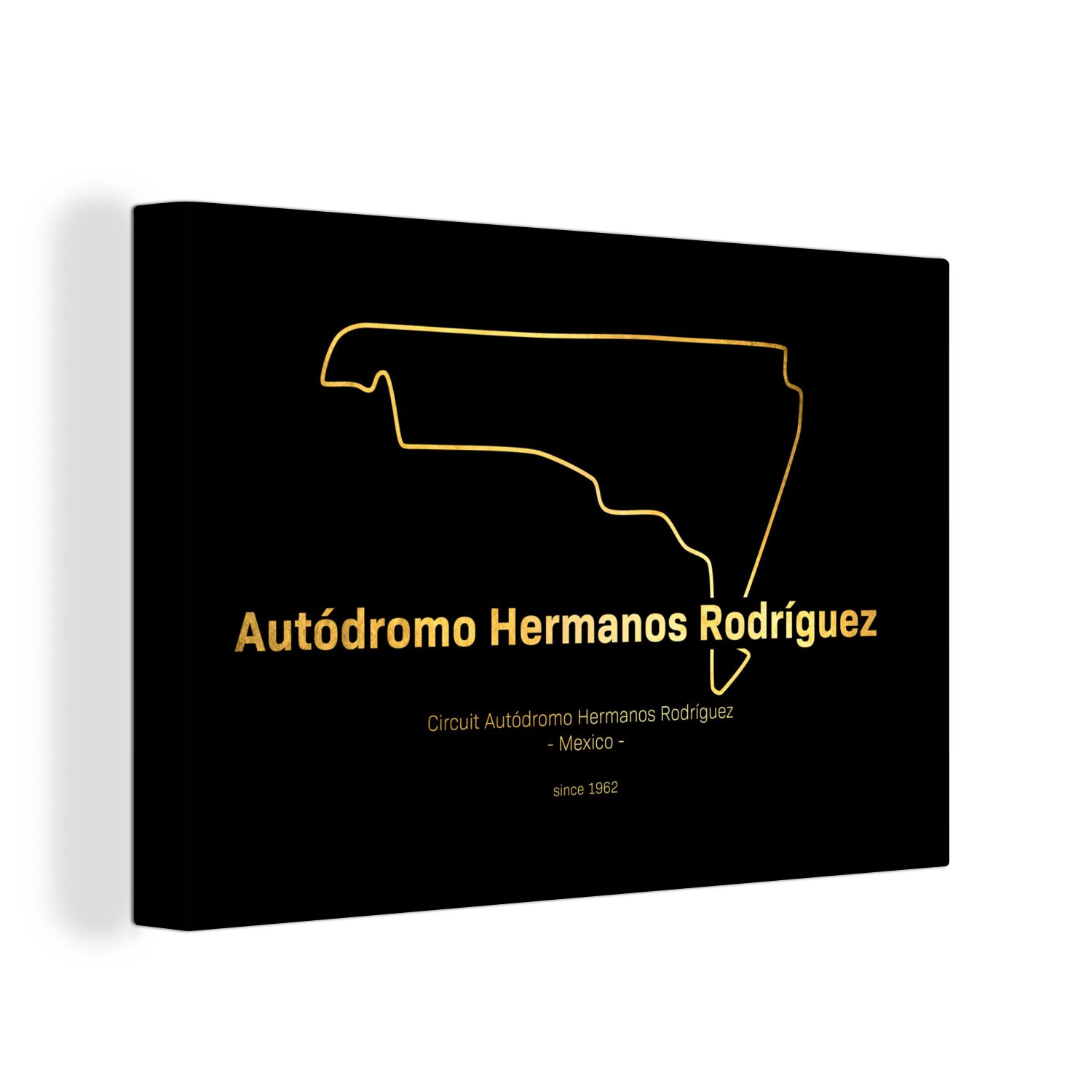 OneMillionCanvasses® Leinwandbild Formel 1 - Rennstrecke - Mexiko, (1 St), Wandbild Leinwandbilder, Aufhängefertig, Wanddeko, 30x20 cm