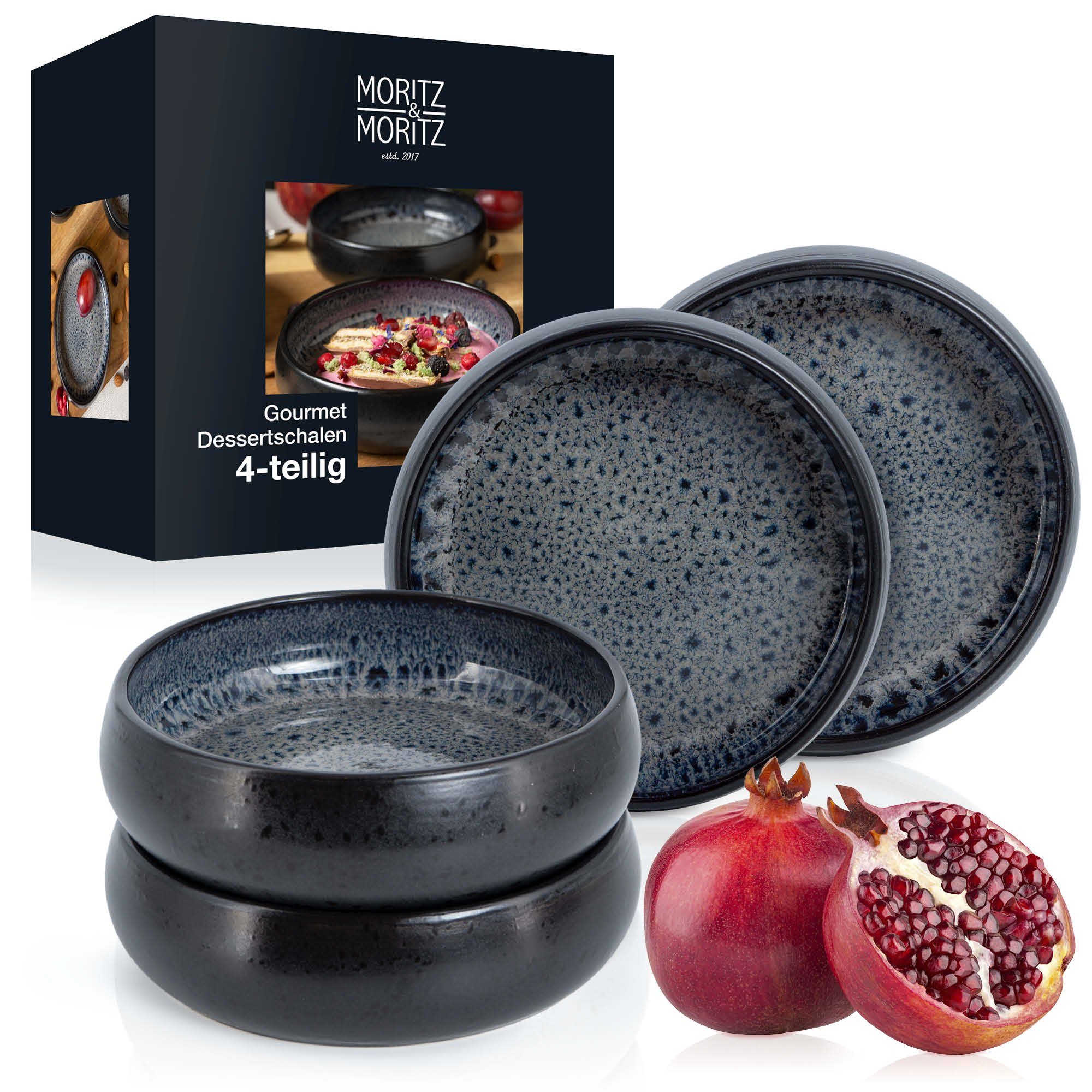 Dessertschale 4tlg Dessert Schale Grau Reaktiv