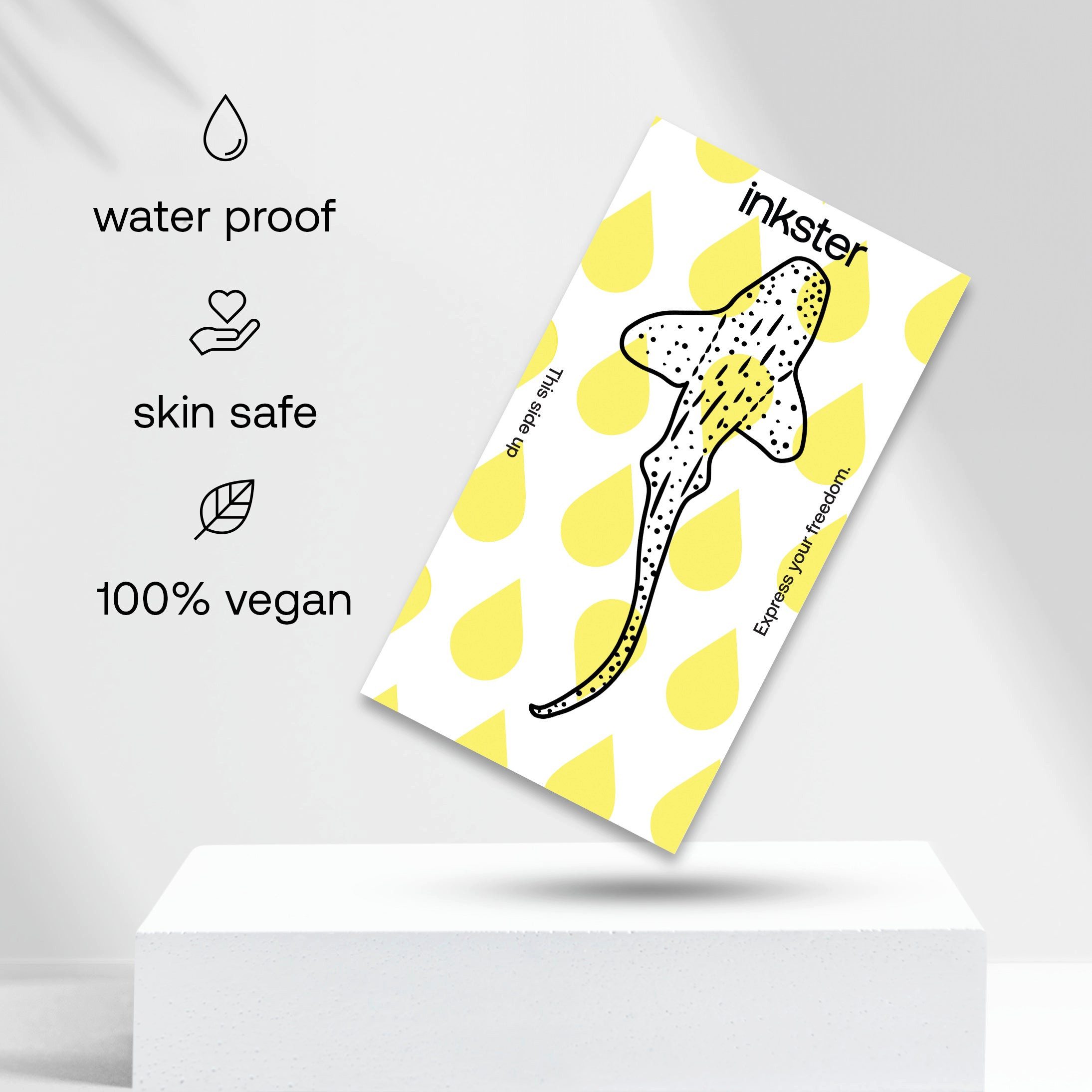 Inkster Schmuck-Tattoo Walhai Tattoo, wasserfestes temporäres Tattoo, 2 Wochen Halt