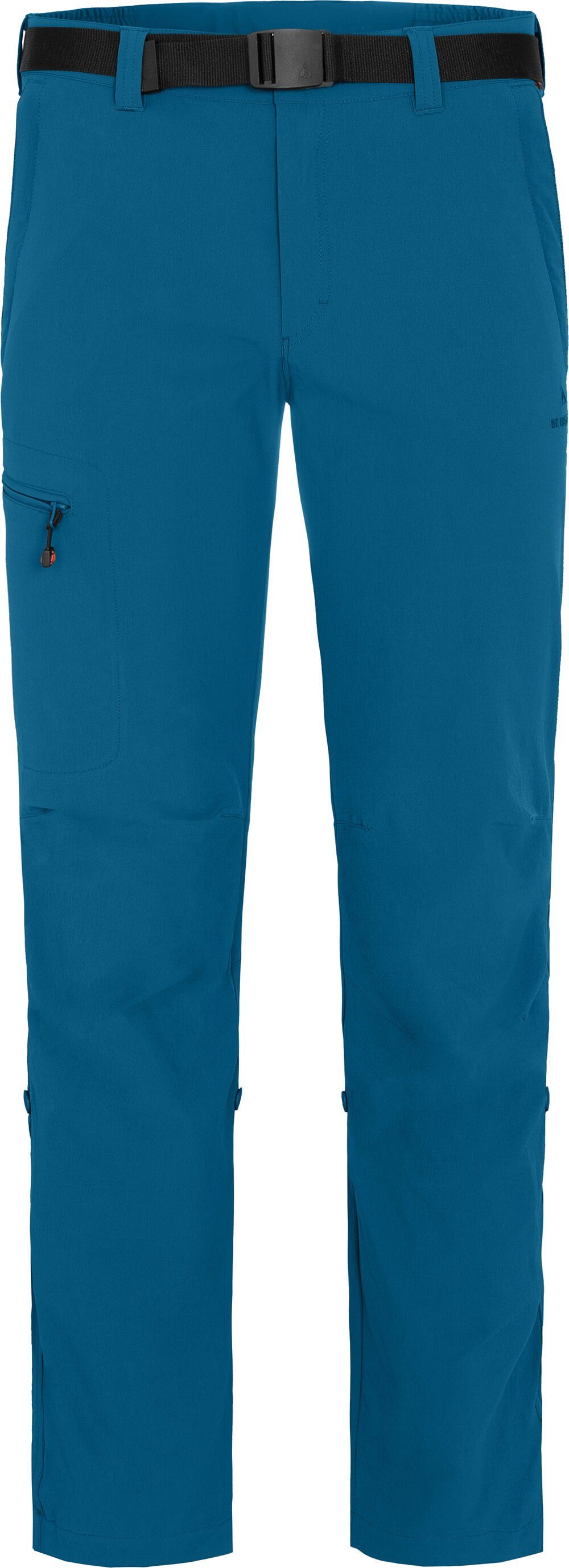 Bergson Outdoorhose REDWOOD Herren Wanderhose, vielseitig, pflegeleicht, Langgrößen, Saphir blau | Shorts