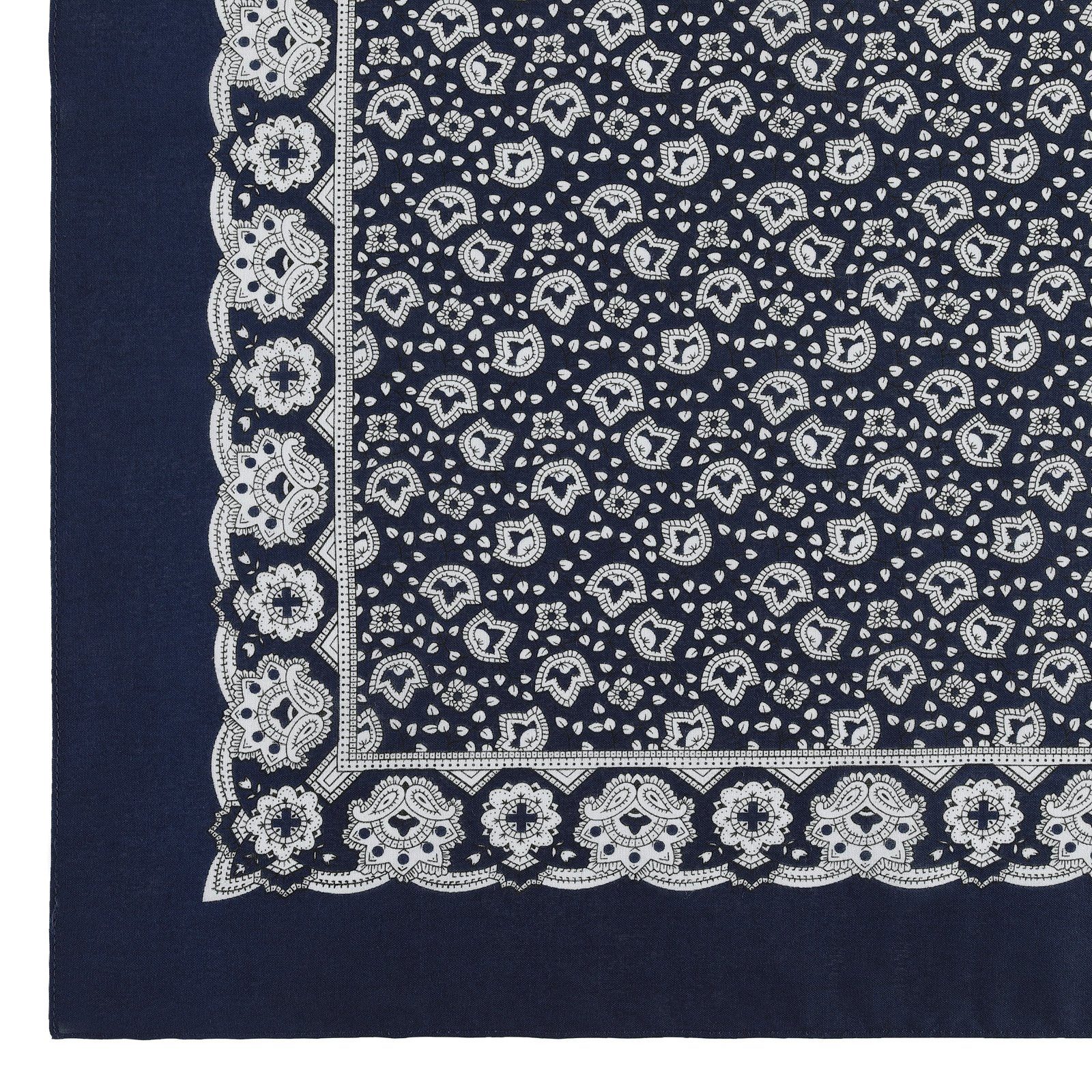 modAS Modetuch, Vierecktuch Bandana Kopftuch ca. 54x54 cm- Tuch in verschiedenen Designs und Farben aus Baumwolle (90) Blau Paisley