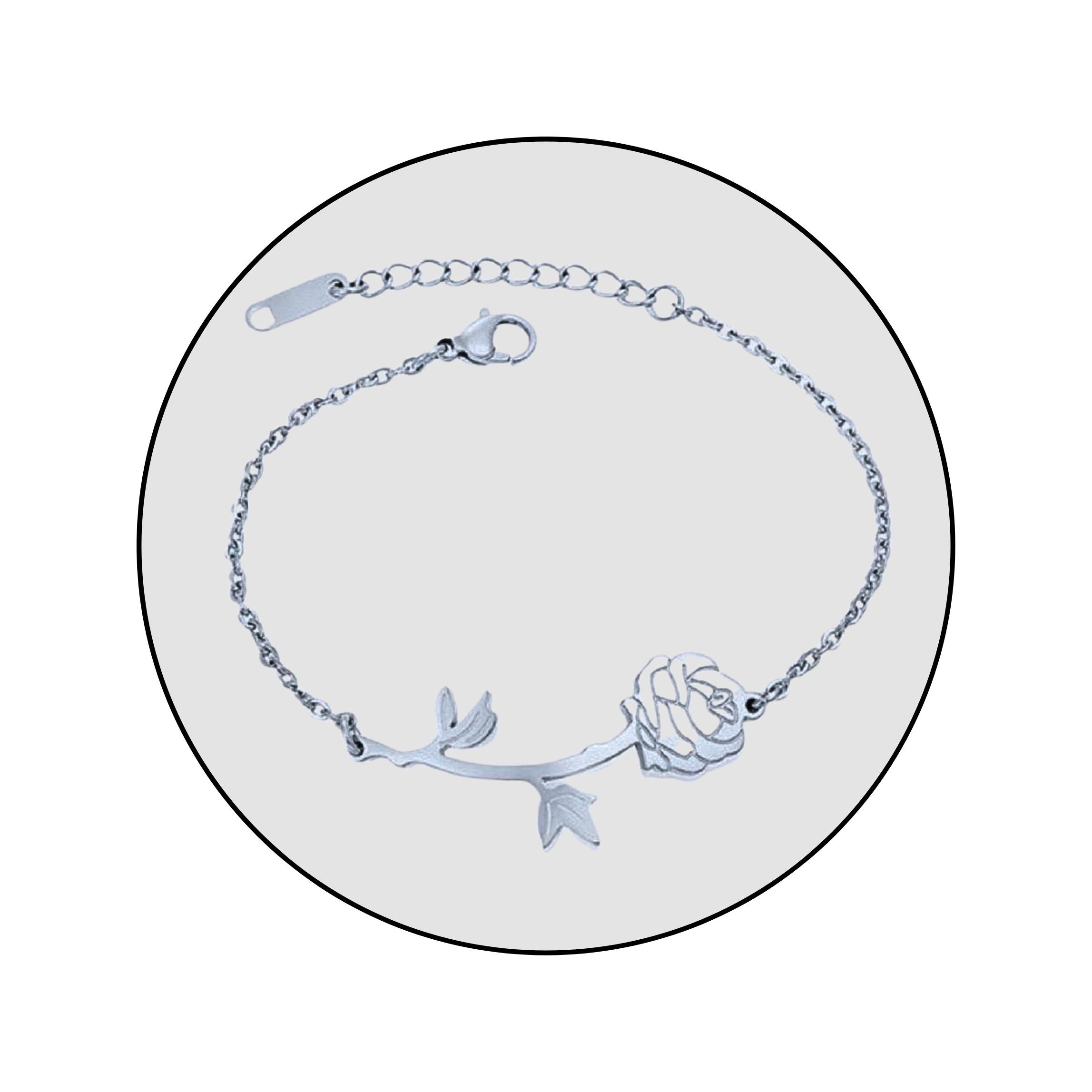 GOLDKLEIN Armband Edelstahl Blume Schmuck Armkette, Damen, inkl. Geschenkbo günstig online kaufen