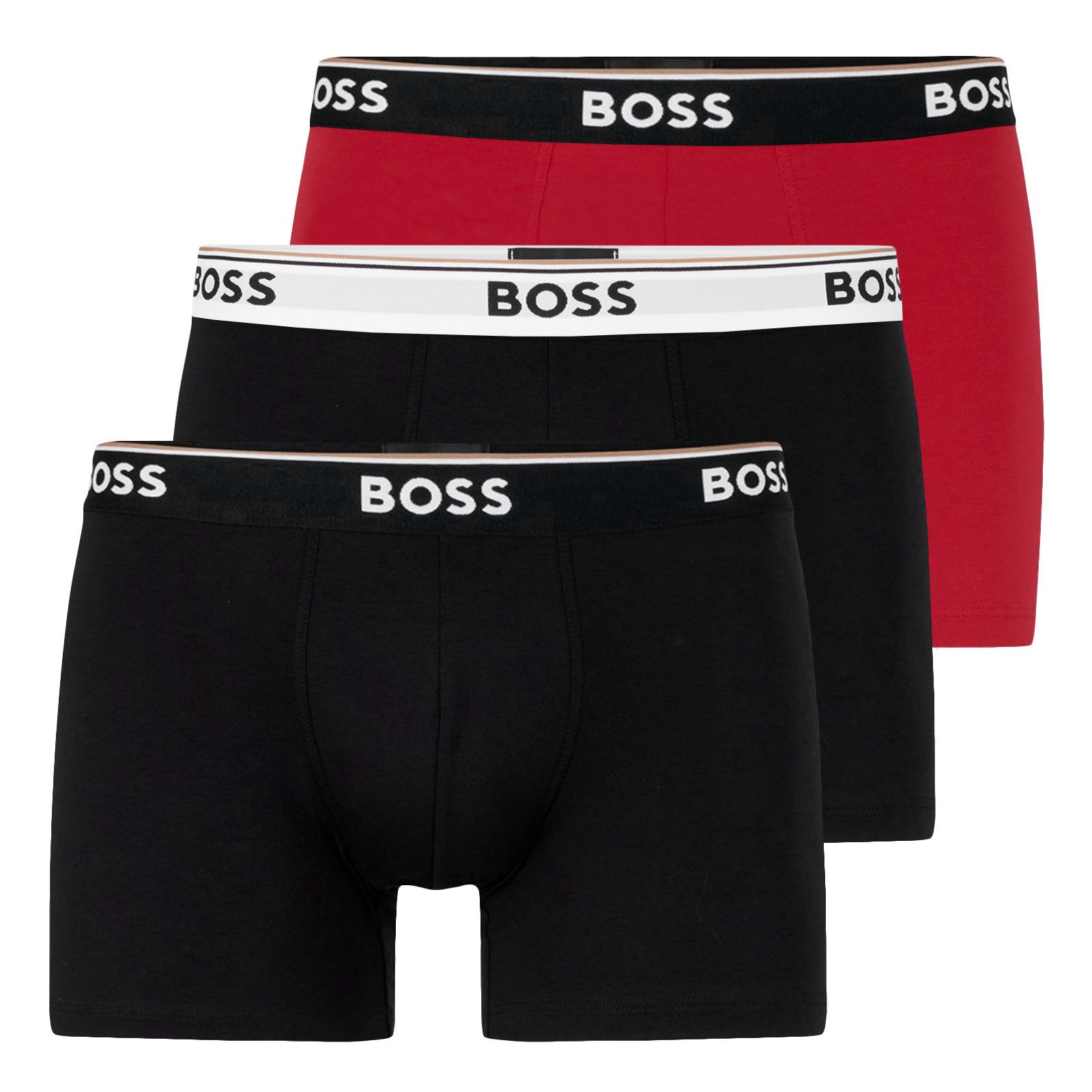 BOSS Boxer Cotton Stretch (3-St) mit umlaufend eingewebtem Markenschriftzug günstig online kaufen