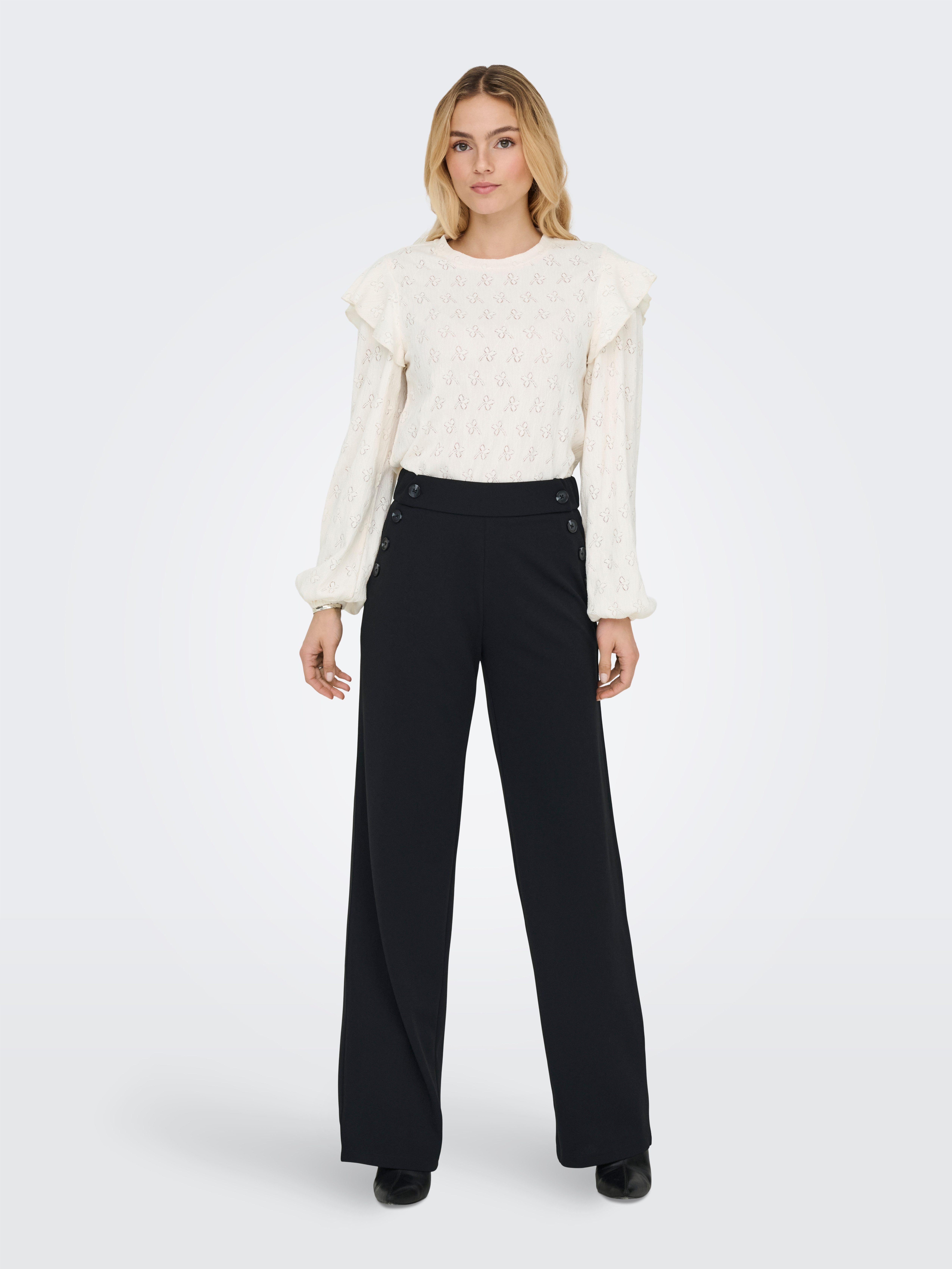 ONLY Schlupfhose ONLRINA BUTTON PANT JRS NOOS mit Knopf-Details