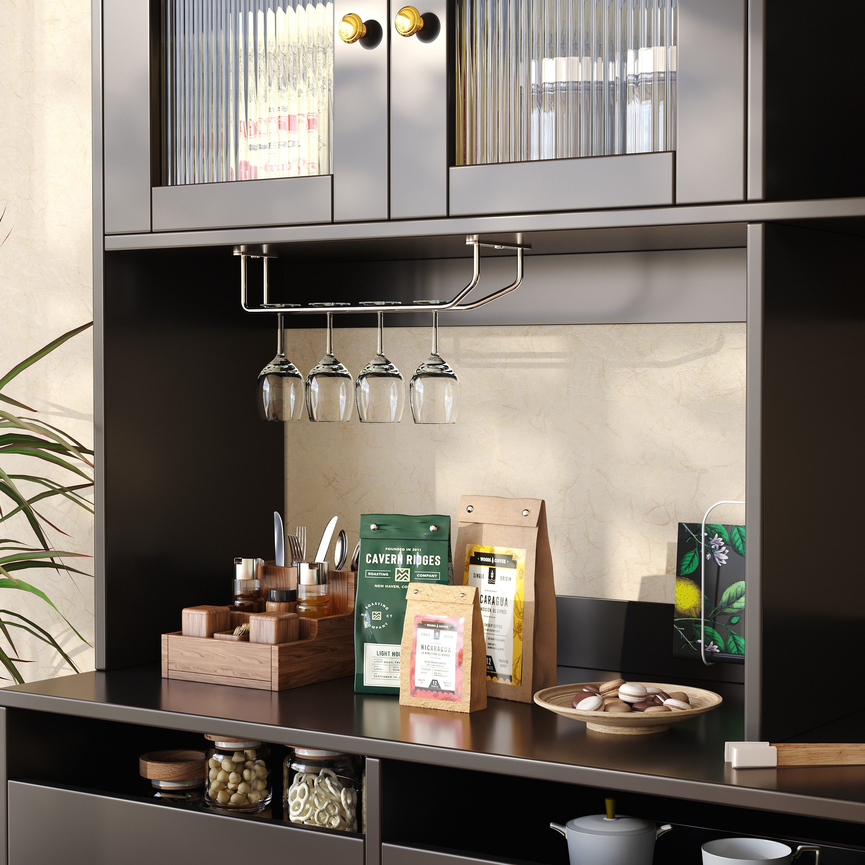 Drenice Küchenbuffet küchenschrank, Esszimmer-Hochschrank (145 x günstig online kaufen