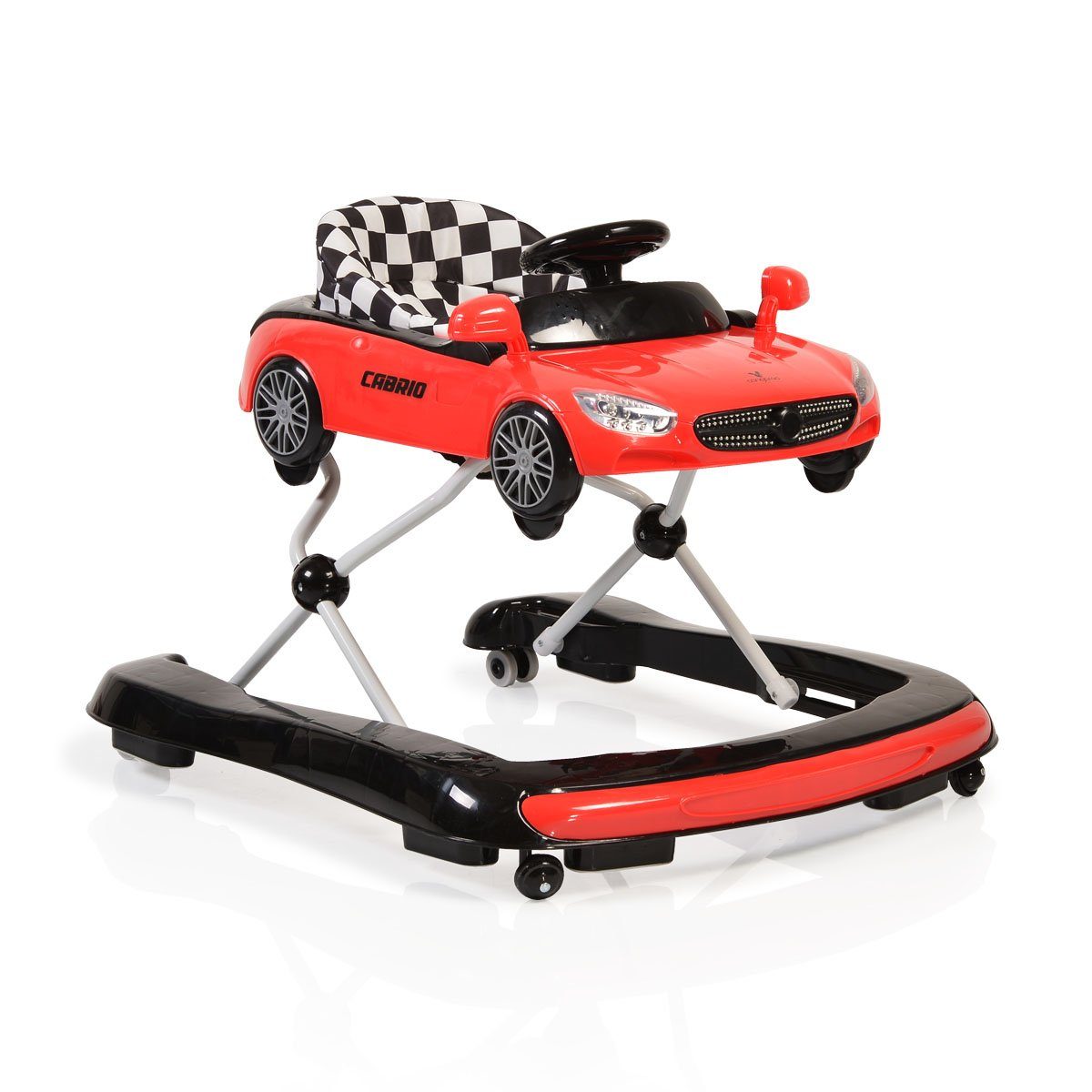 Lauflernhilfe rot/schwarz höhenverstellbar Armaturenbrett Lauflernhilfe in1, mit Licht Cangaroo Auto-Design 2 Cabrio