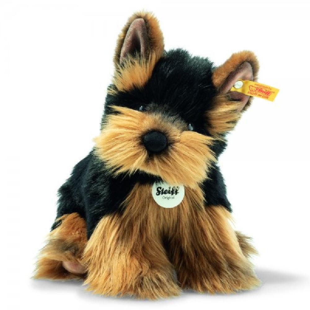 Steiff Kuscheltier Kuscheltier Hund Yorkshire Terrier Herkules Braun/Schwarz (24cm)
