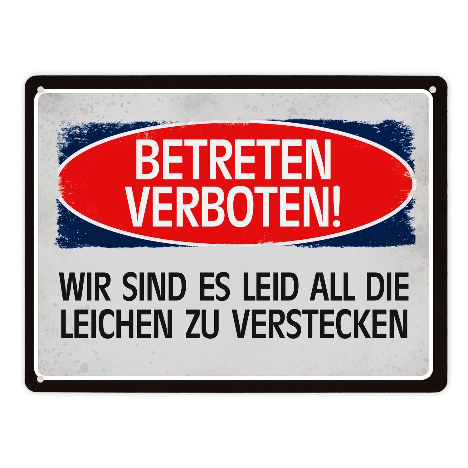 Metallschild Metallschild XL Schild Blechschild Aluminiumschild Emailleschild