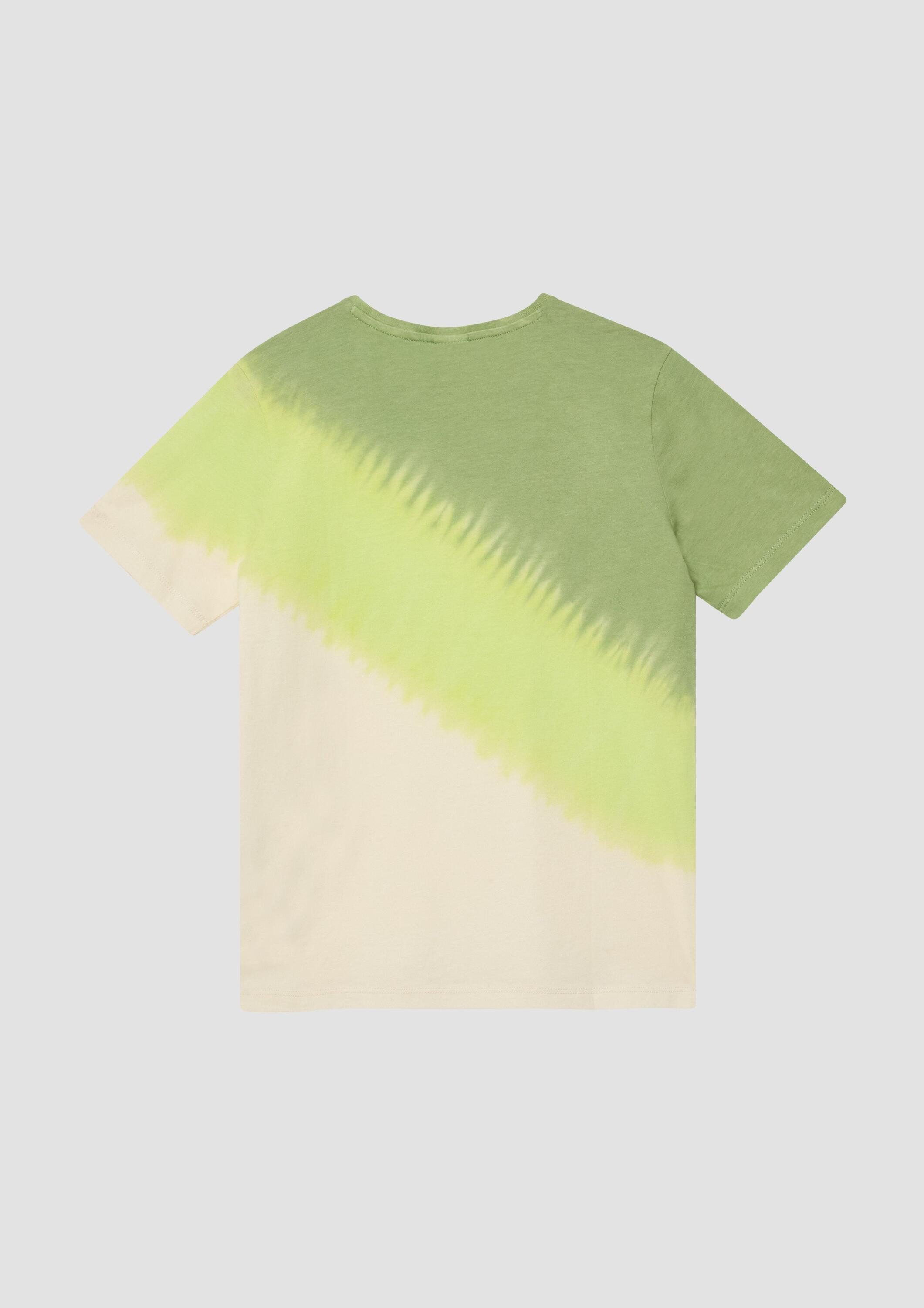 s.Oliver Kurzarmshirt T-Shirt T-Shirt mit Dip-Dye-Effekt