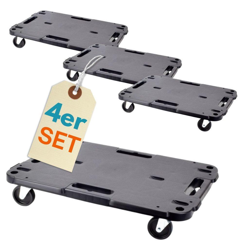 GarPet Transportroller 4er Set Transport Roller Rollbrett Werkstatt Pflanzen Möbel Pflanzen