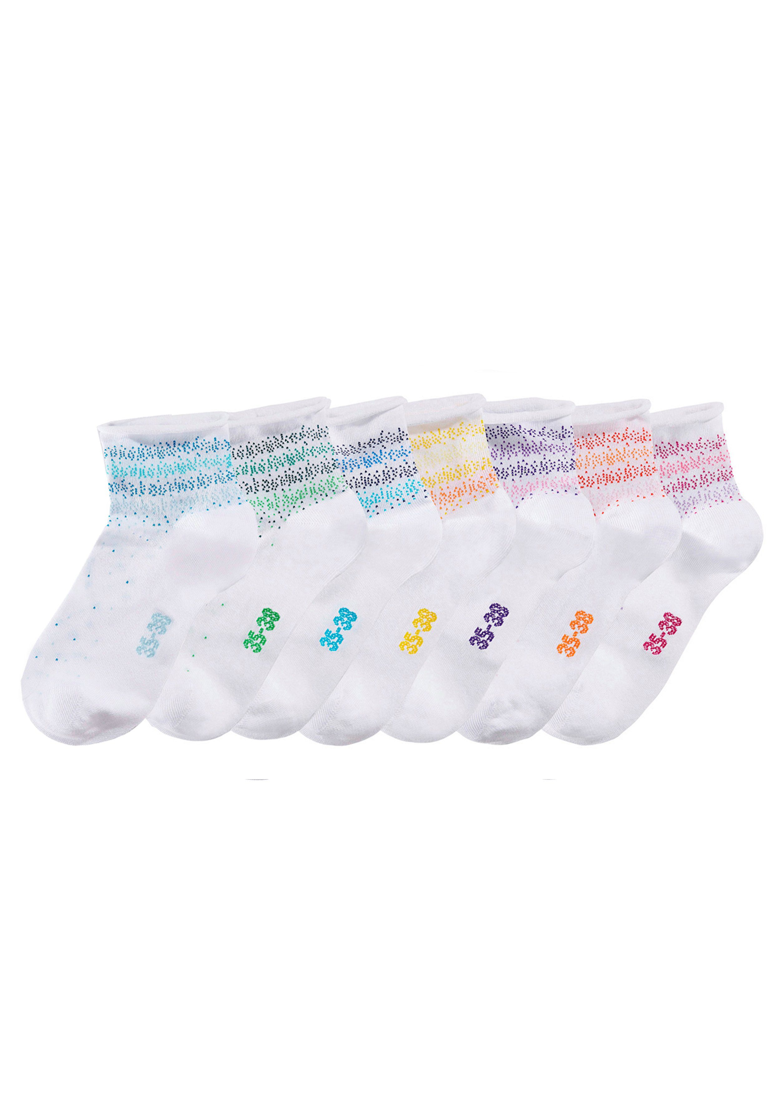H.I.S Kurzsocken (Packung, 7-Paar) mit Pünktchen Muster