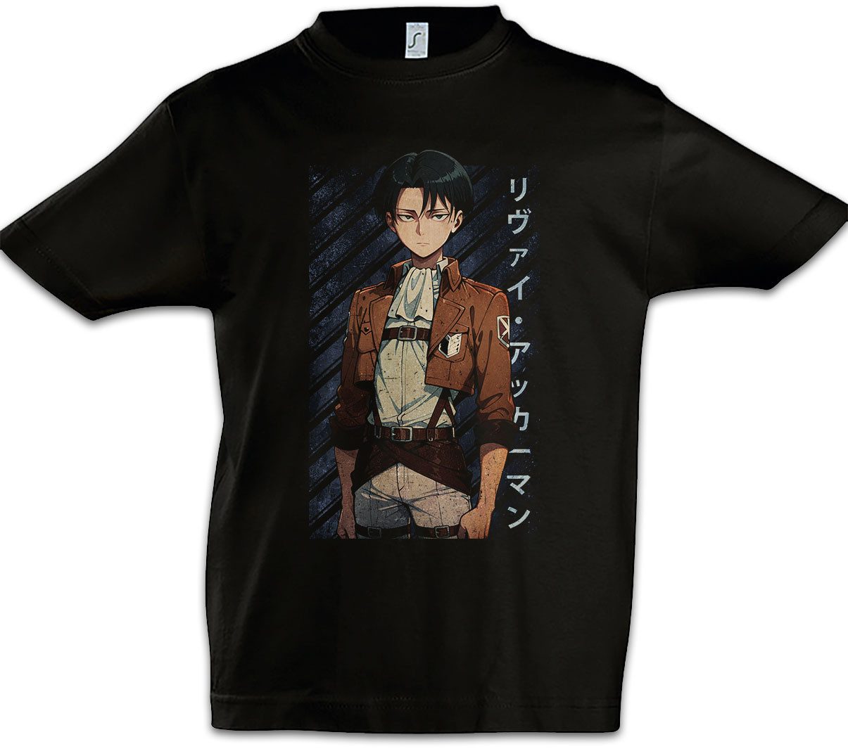 Urban Backwoods Print-Shirt Levi Ackerman Kinder T-Shirt Attack Shingeki No Kyojin AOT On Titan (1-tlg) Levi Yeager Annie Leonhart
