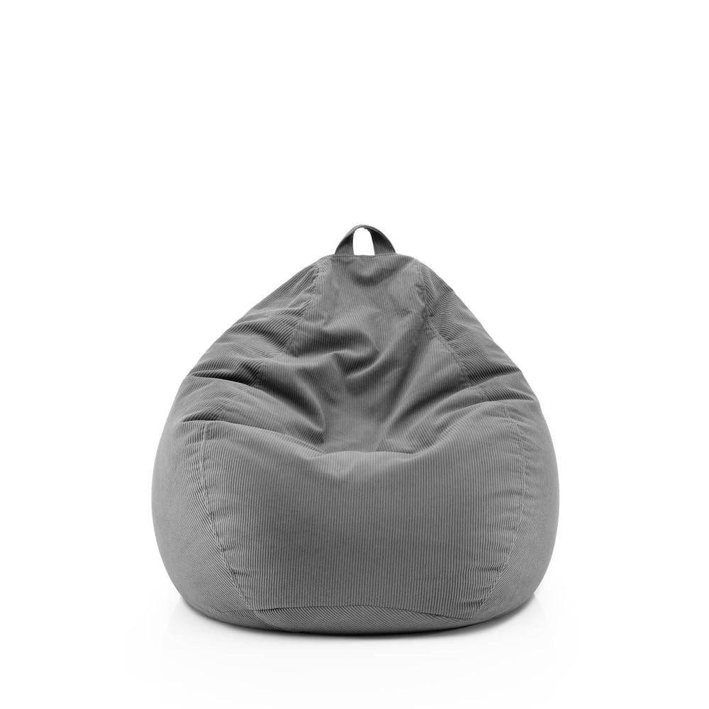 Lumaland Sitzsack Comfort Line Sitzsack Fein Cord M, 120 L - bequemer Indoor Sofa Sessel, ideal zum Pouf - EPS Perlen Bean Bag mit Füllung - Indoor Sitzsessel
