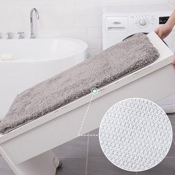 Badematte Weicher flauschiger Badezimmerteppich, rutschfest waschbar Fußmatte Juoungle