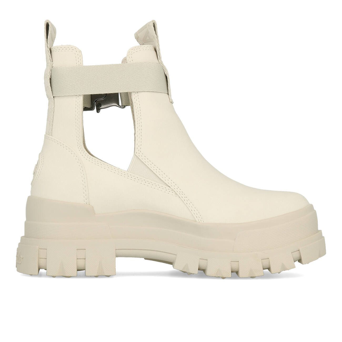 Buffalo Buffalo Aspha Coa Bootie Flat Damen Vegan Nubuck Off White Sneaker – Bild 2 von 5