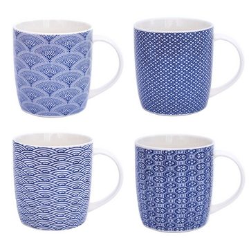 Flanacom Tasse Kaffeetasse Keramik im Boho Design - feiner Druck, Keramik, orientalisches Design