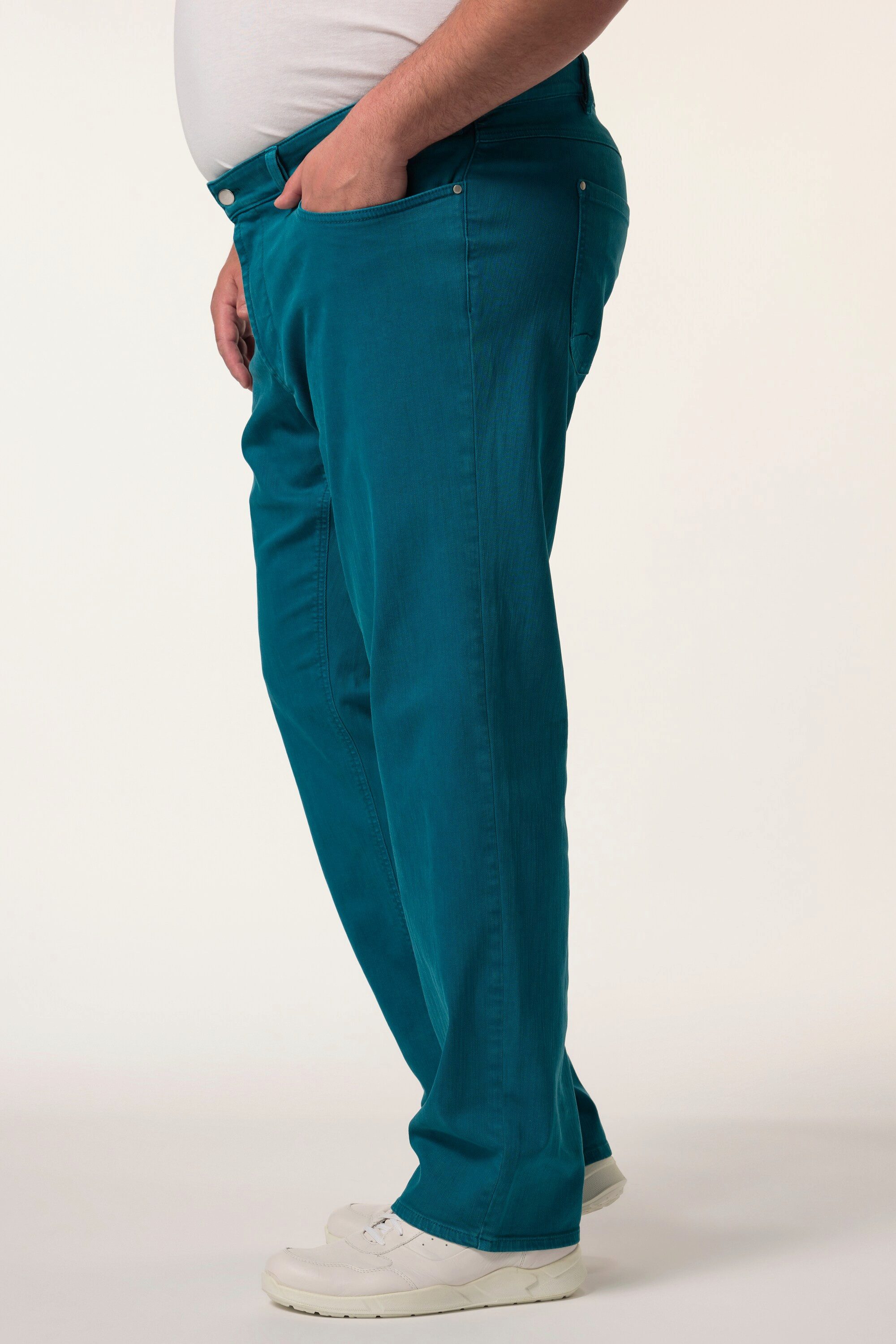 Men Plus 5-Pocket-Jeans Color-Jeans Denim Bauchfit Regular Fit 5-Pocket
