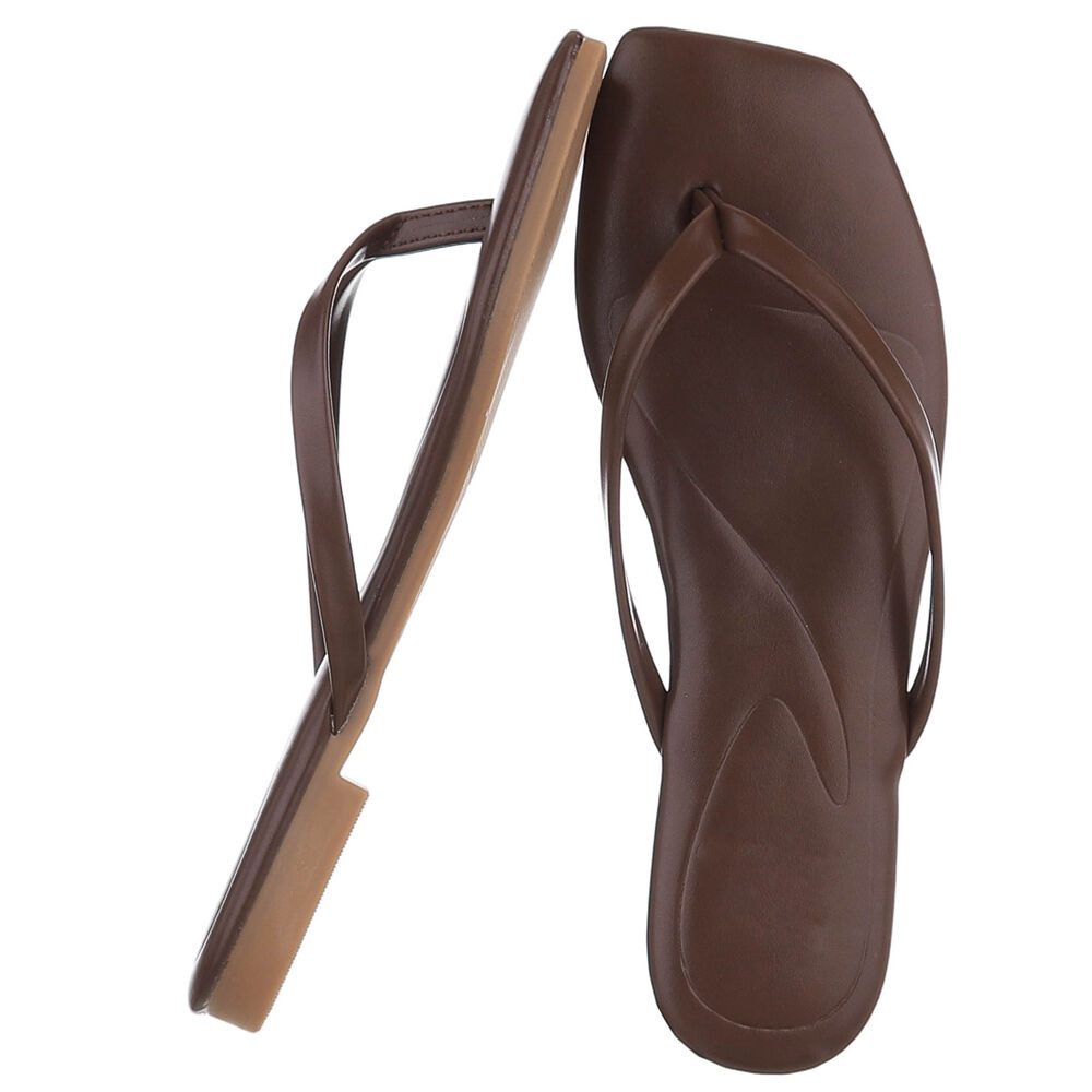 Ital-Design Minimalistische Damen Flip-Flops mit flacher Sohle Zehentrenner günstig online kaufen