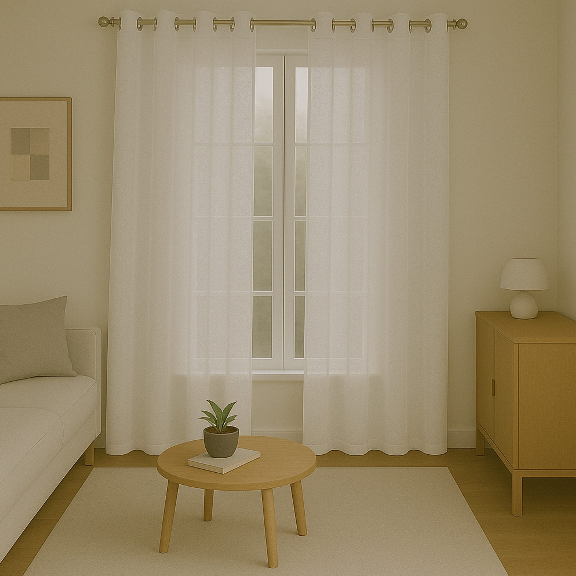 Bestlivings Gardine "Ellen" (2er-Set) – blickdichter Fenstervorhang mit Ösen (2 St), Ösen, blickdicht, matter Stoff, pflegeleicht & lichtdurchlässig, viele Farben & Größen