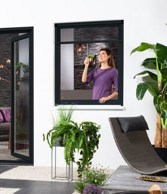 hecht international Insektenschutz-Fensterrahmen SMART, 130x160 cm, kürzbar