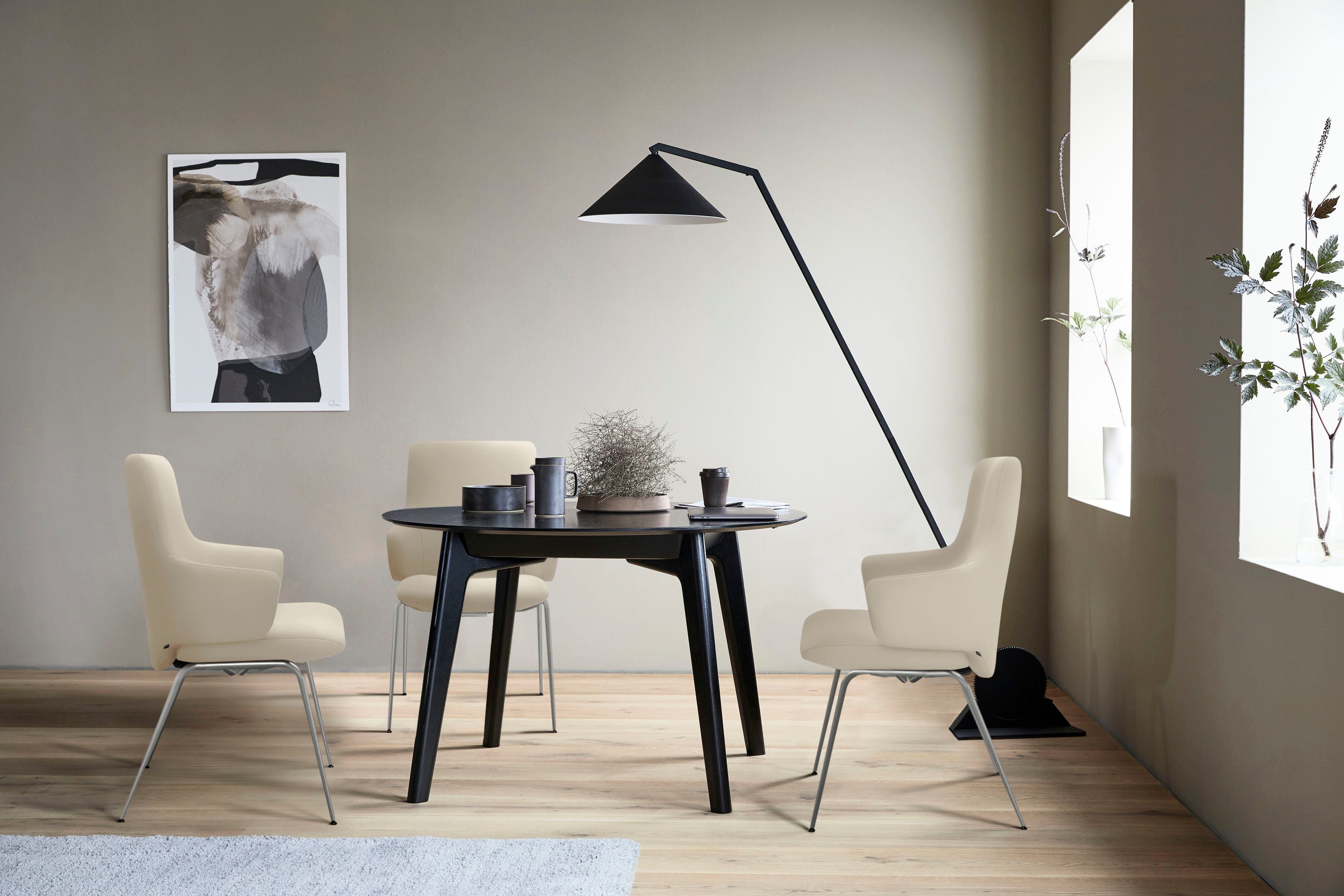 Stressless® Polsterstuhl Laurel, Low Back mit Armlehne, Größe L, mit Beinen aus Stahl in Chrom glänzend