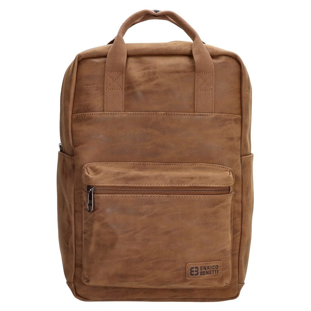 Christian Wippermann Cityrucksack Großer Roll up Rucksack Fahrradrucksack Leder Optik (1 tlg, 1-tlg), Kurier Rollup Bag