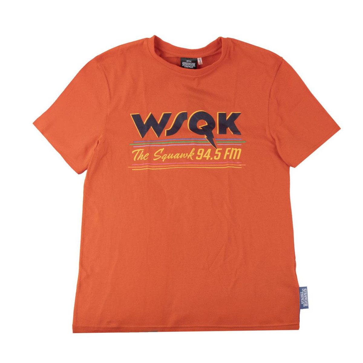 Stranger things T-Shirt Kurzarmshirt Orange 100% Baumwolle