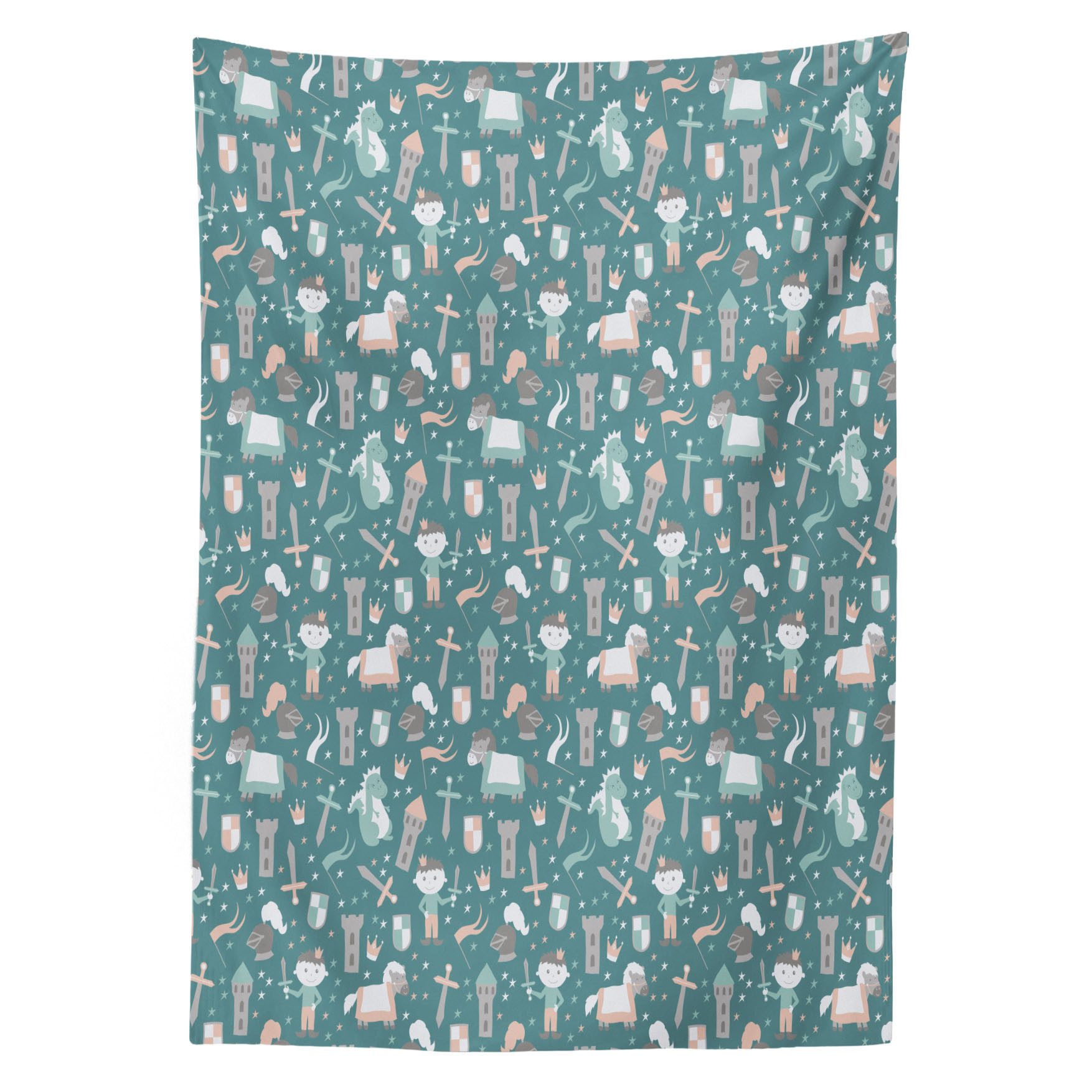 Abakuhaus Tischdecke Farbfest Waschbar Für den Außen Bereich geeignet Klare Farben, Fantasie Schloss Kleiner Prinz