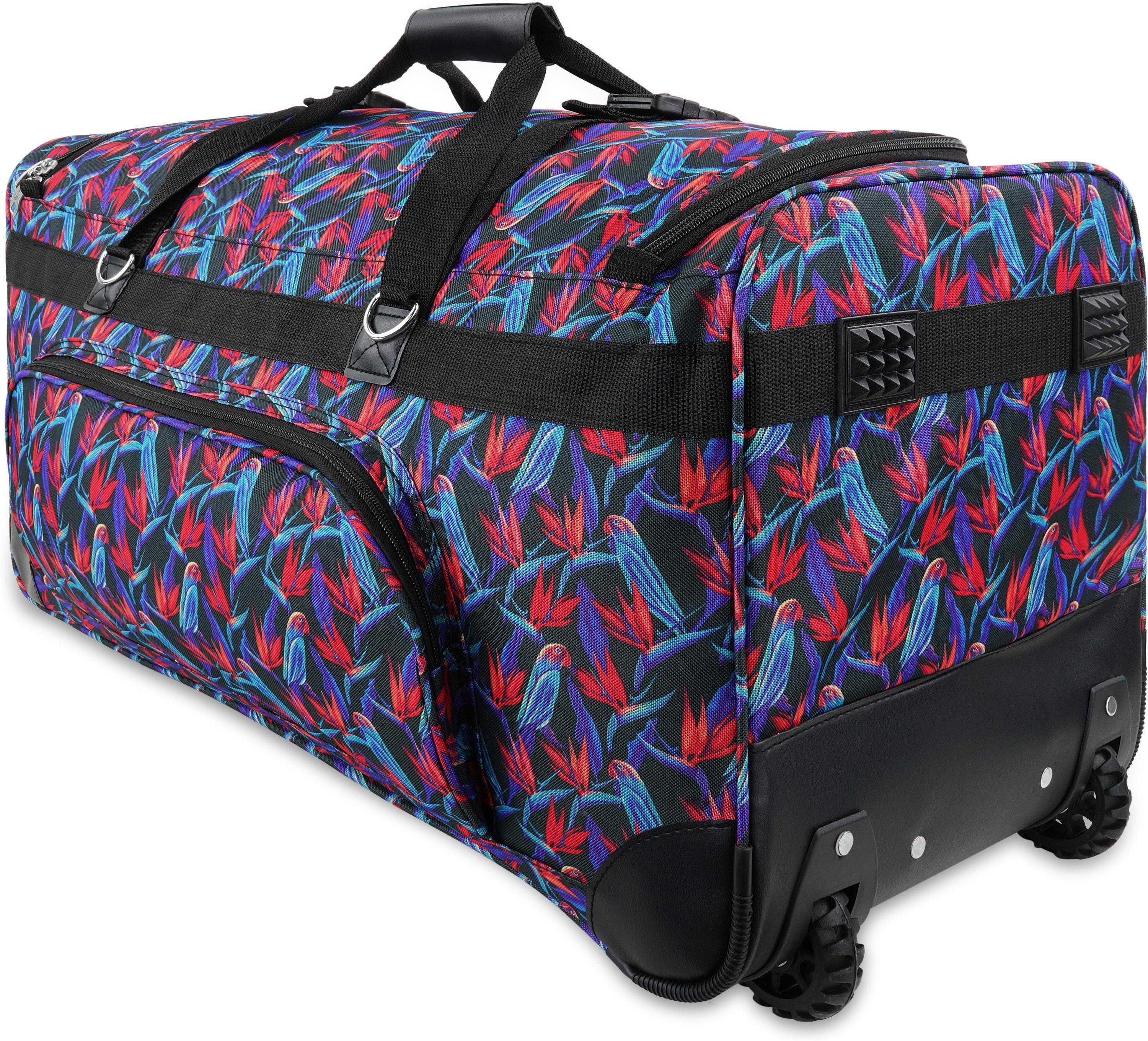 normani Reisetasche Trolley Reisetasche 100 Liter mit 2 Rädern, Trolley mit robusten Rollen und geräumigem Hauptfach
