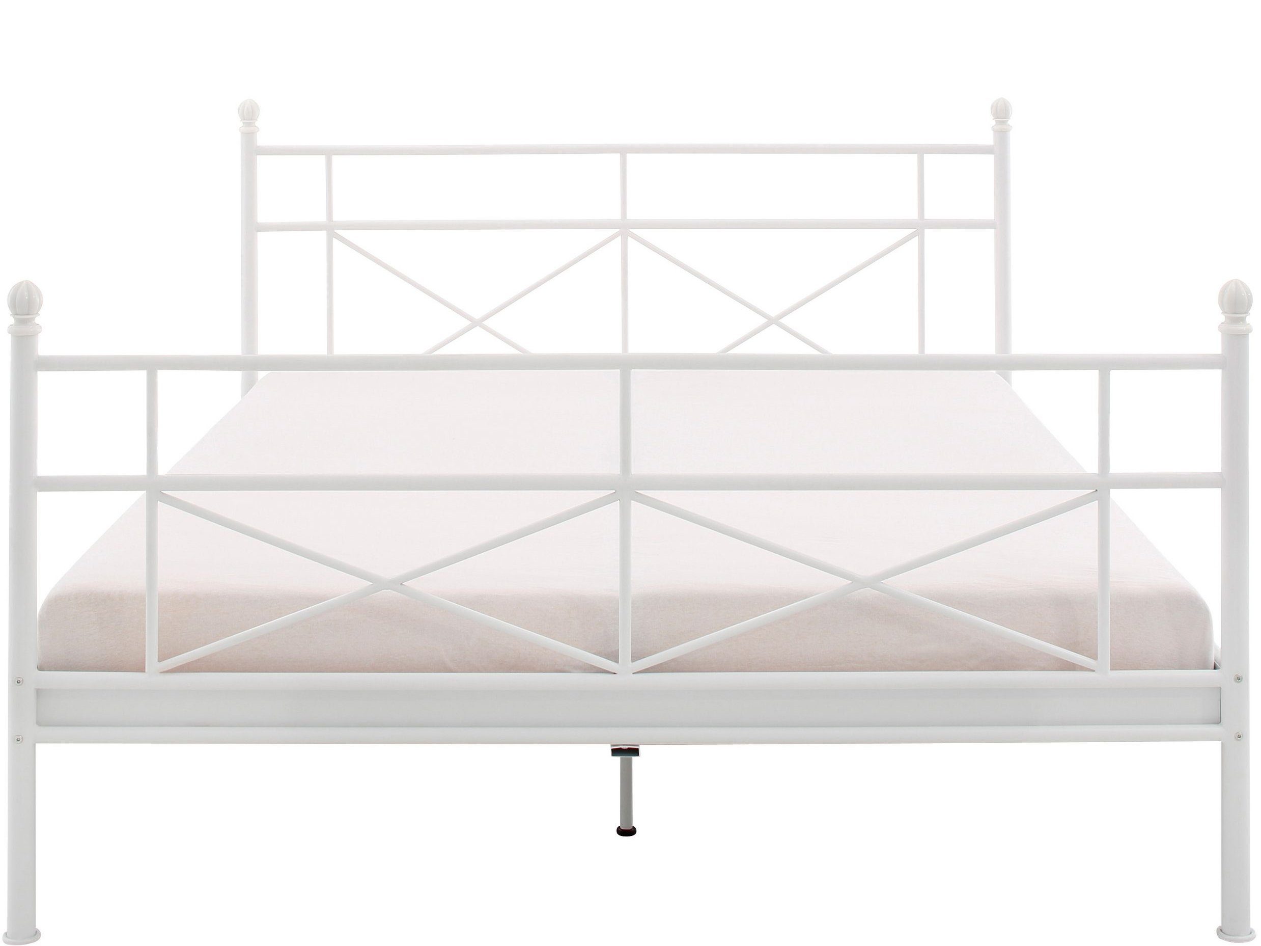 Tanja, aus weiß loft24 Bett Metall, Bettgestell Doppelbett Metallbett