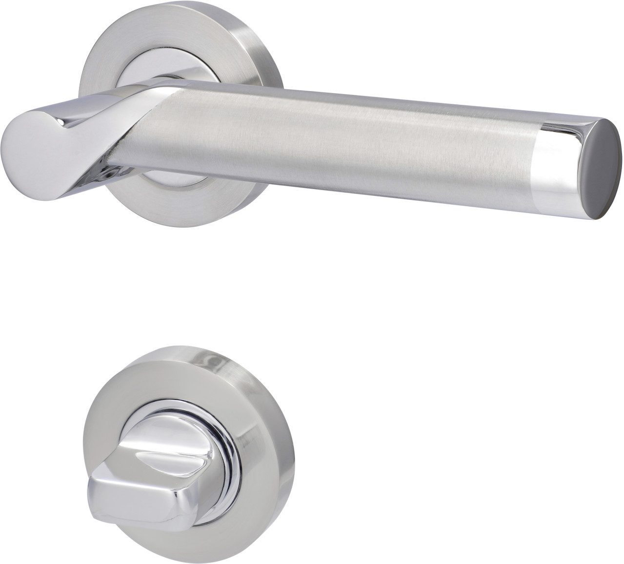 Alpertec Drückergarnitur Alpertec WC-Rosettengarnitur Solid 1 Edelstahl günstig online kaufen