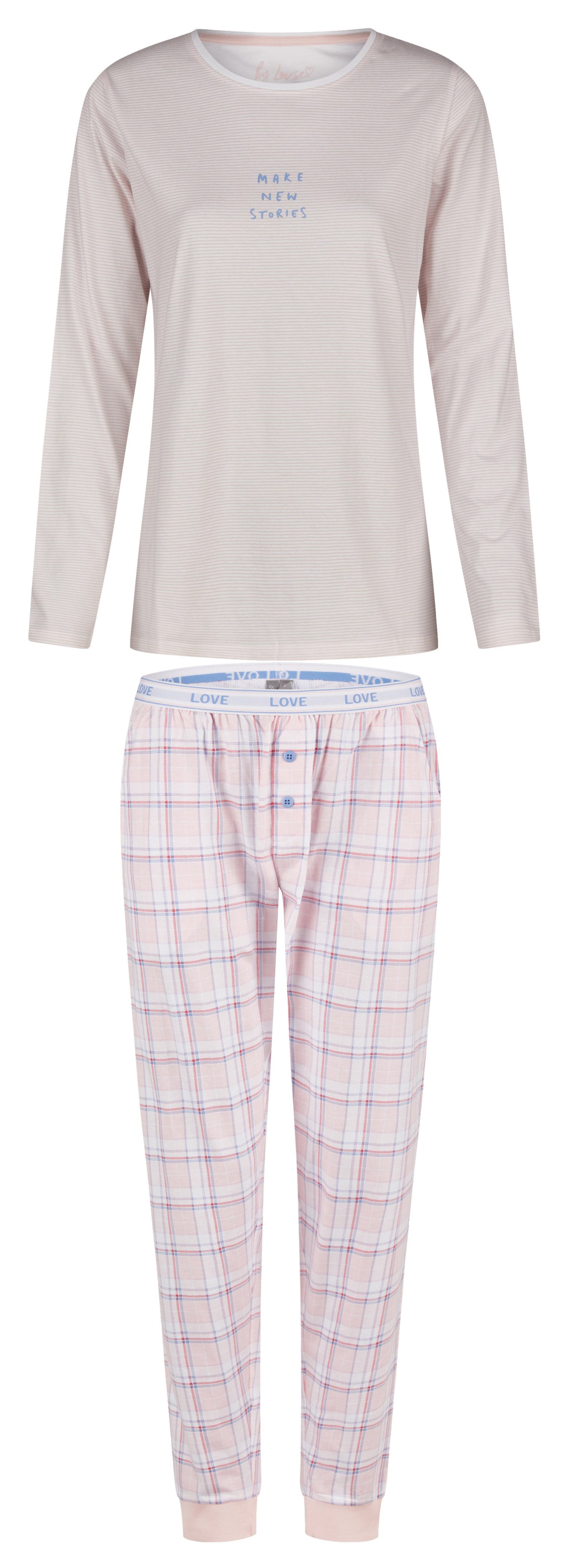 By Louise Schlafanzug Damen Pyjama lang günstig online kaufen