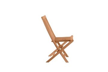 TPFGarden Gartenstuhl TEAKA - 2er Set Gartenlounge-Stühle aus unbehandeltem Teakholz (Klappbare Holzstühle - Belastbarkeit 110 kg - Farbe natur, 2 St), Maße (BxHxT): 47x89x57 cm - Sitzfläche (BxHxT): 34x45x37 cm