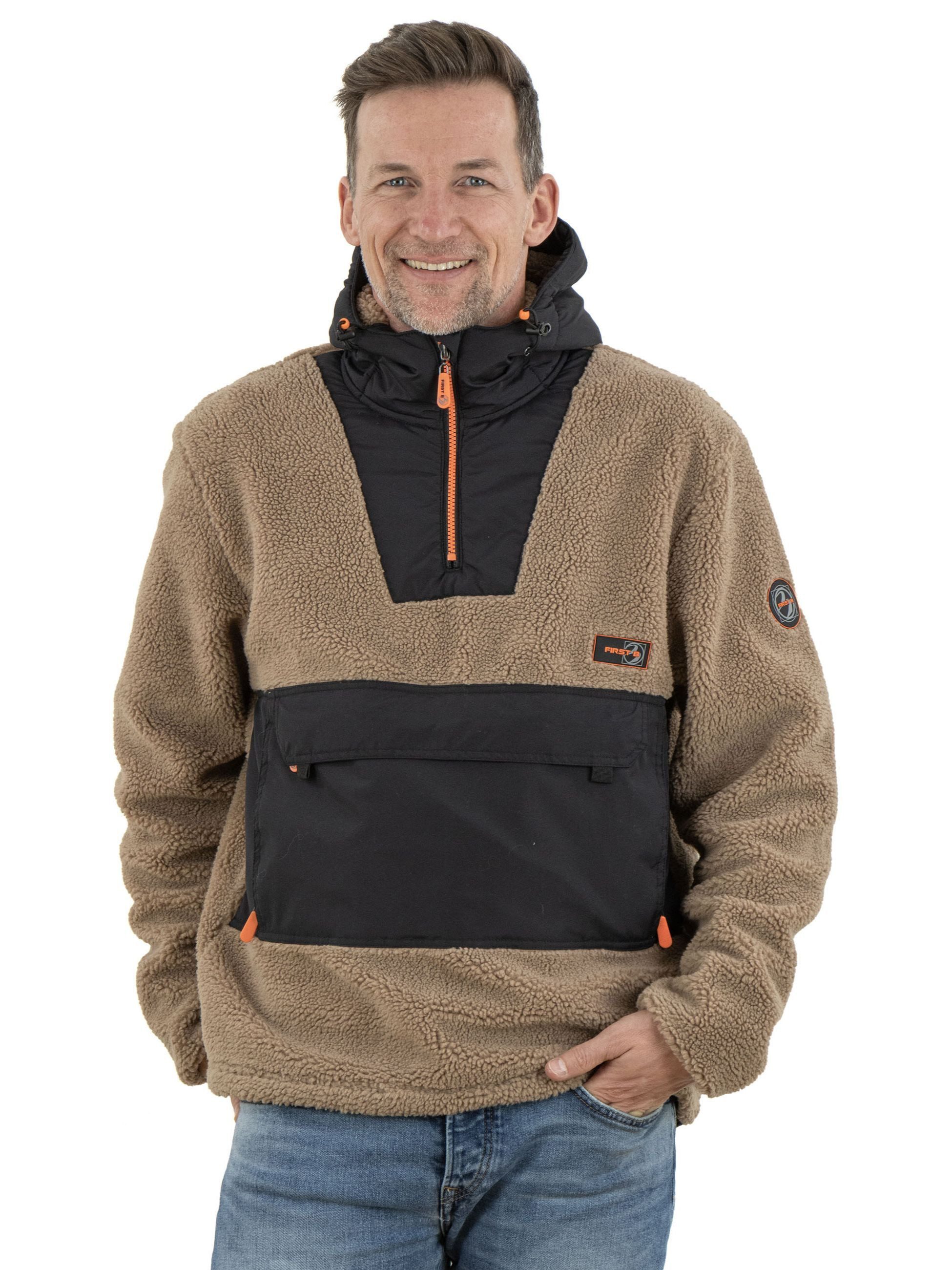 FirstB Fleecepullover Herren Sherpafleece Troyer Arnd günstig online kaufen