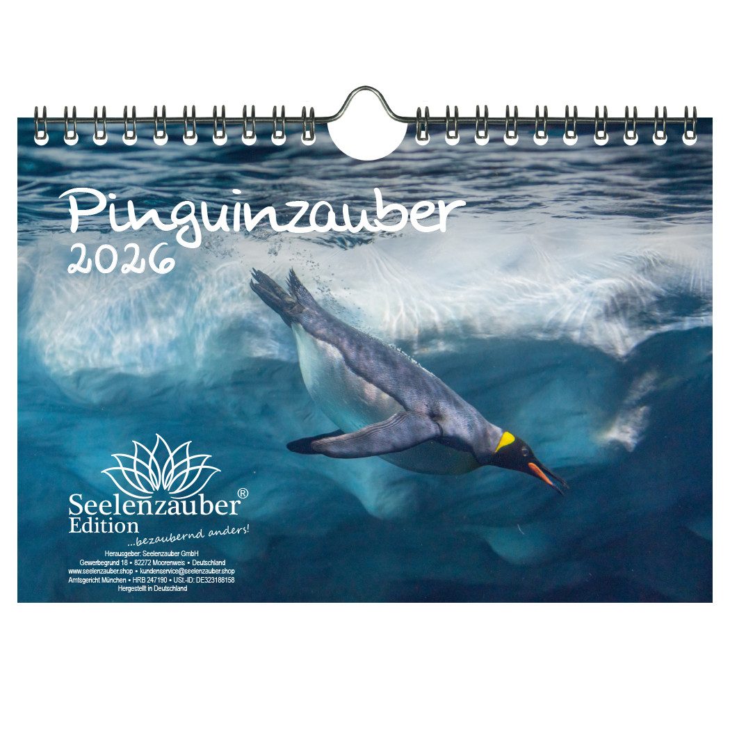 Seelenzauber Настінний календар Pinguinzauber DIN A5 Календарі für 2026 Pinguin - Seelenzauber