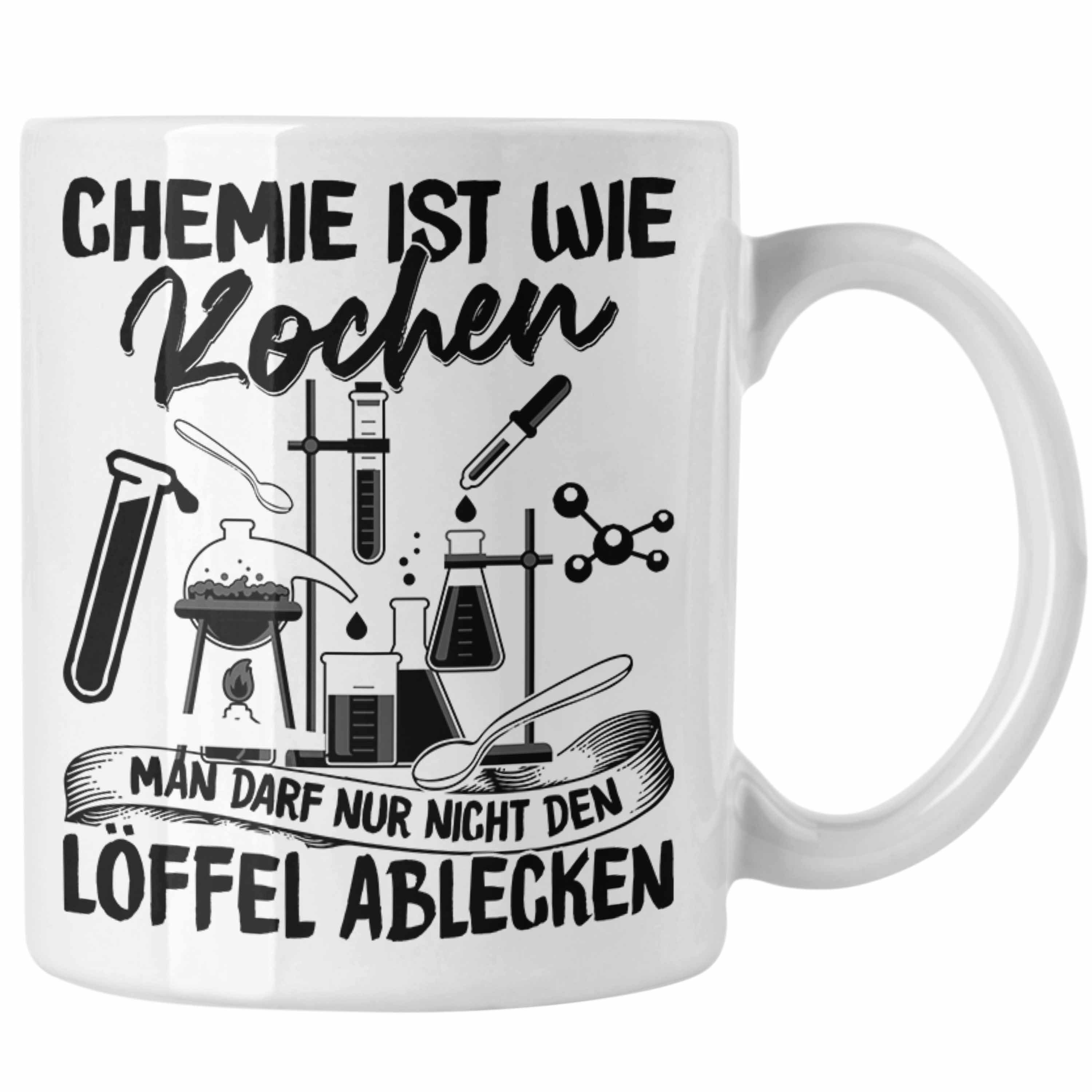 Tasse Trendation Spr Tasse Wie Student für Chemiker Chemie Lustiger Kochen Geschenk Ist Weiss