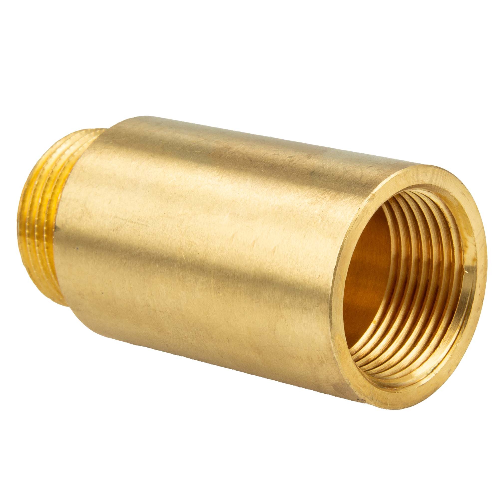 tecuro Gewindefitting tecuro Hahnverlängerung Messing blank - verschiedene Größen, 1/2 Zoll x 25 mm