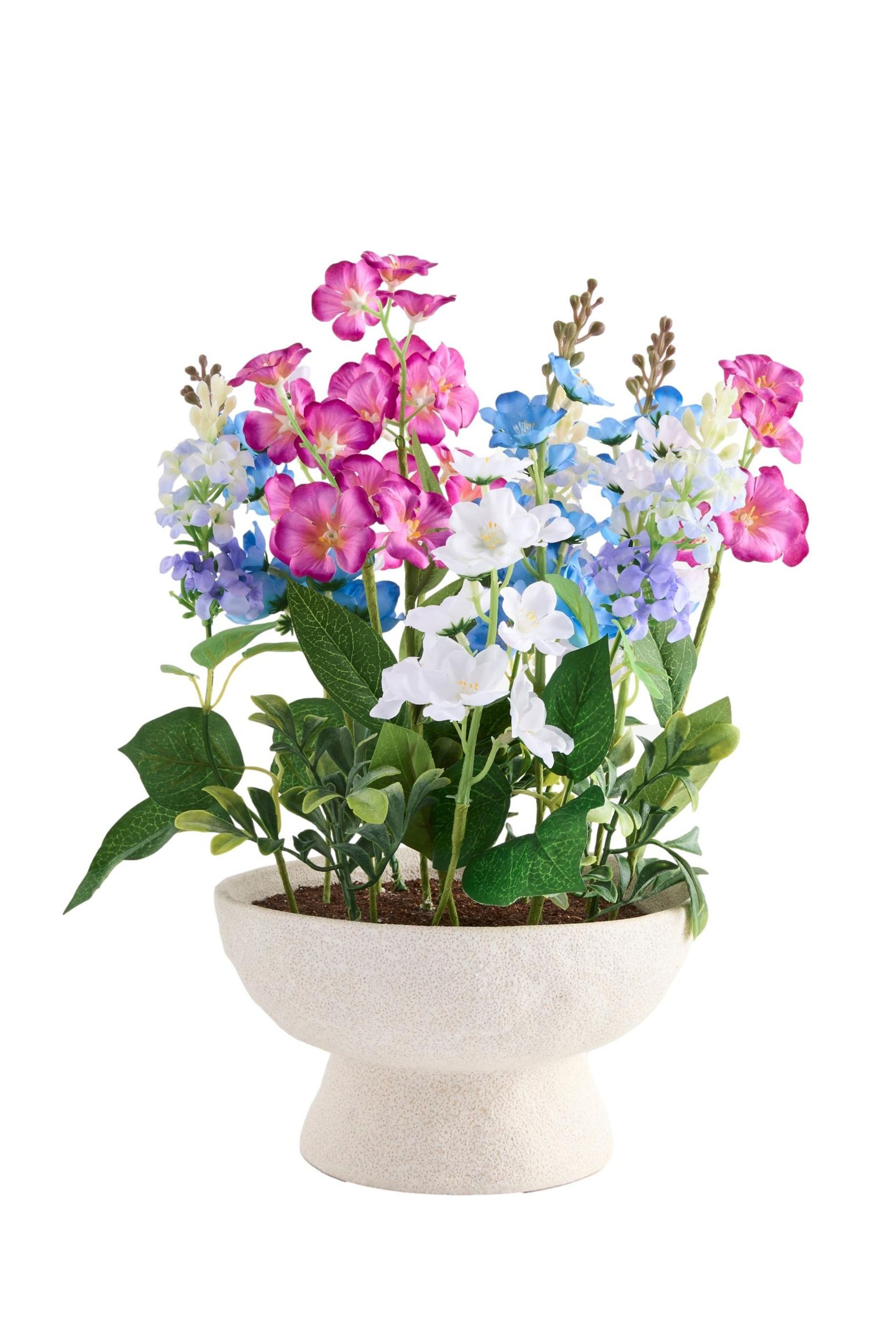 Kunstblume Helle Kunstblume in Keramikvase