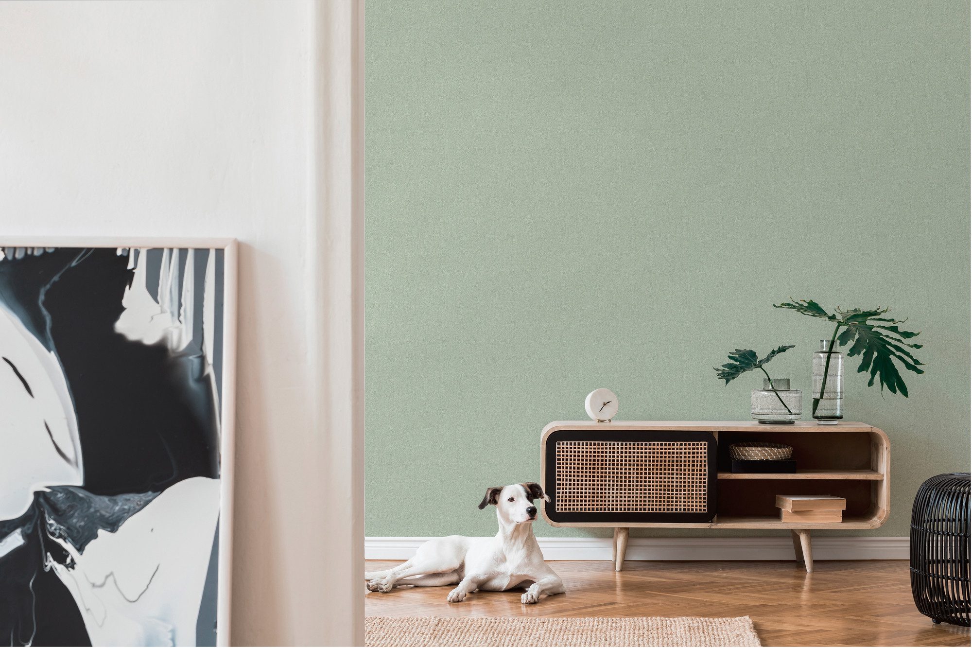 living walls Vliestapete Famous Garden einfarbige Tapete Unitapete Struktur günstig online kaufen