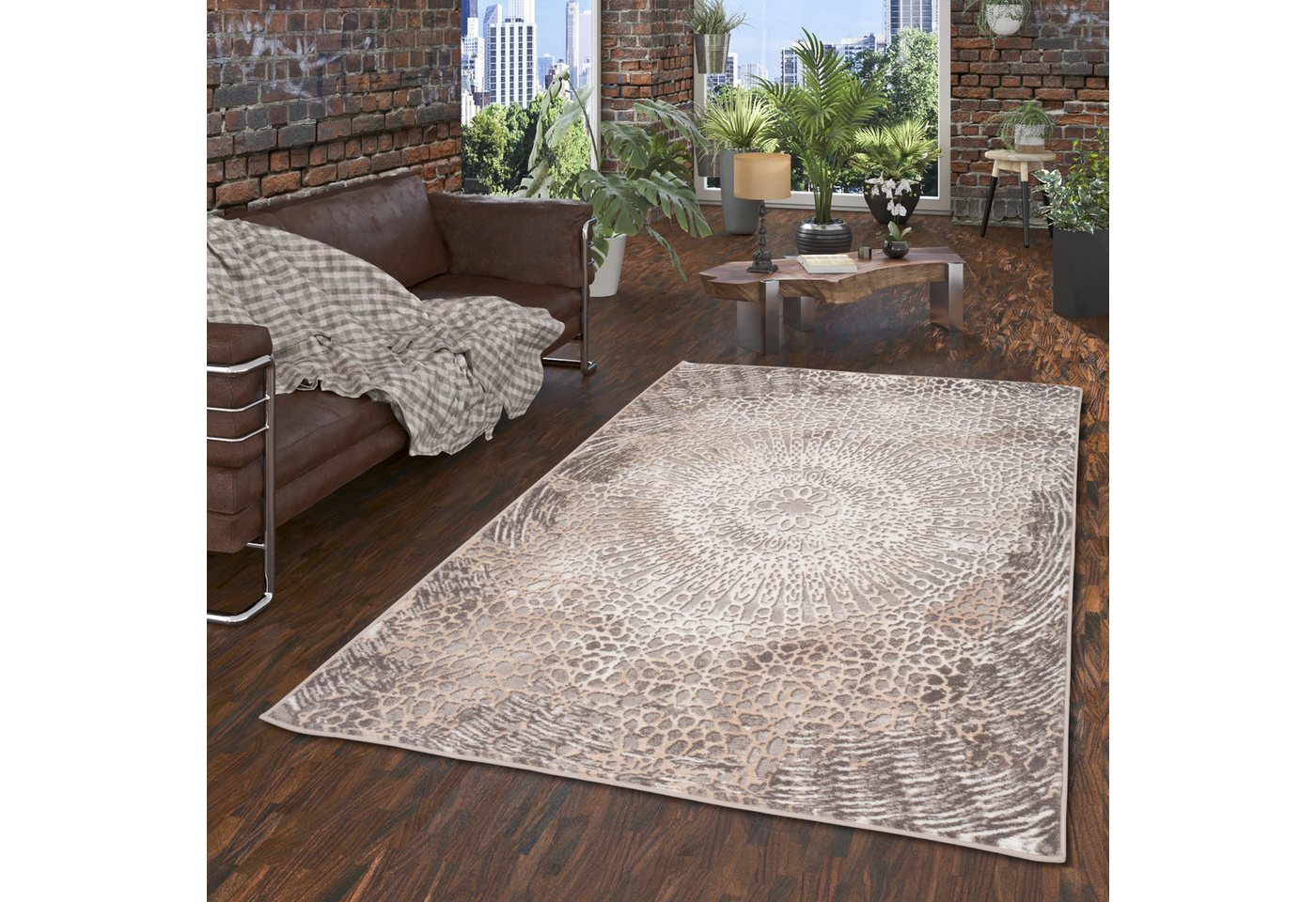 Pergamon Designteppich Designer Teppich Tawira Vintage Klassik, Rechteckig, Höhe: 12 mm