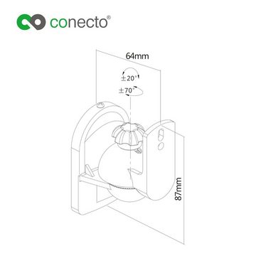 conecto conecto CC50297 Lautsprecher Universal-Wandhalterung, neigbar: -20° Lautsprecher-Wandhalterung