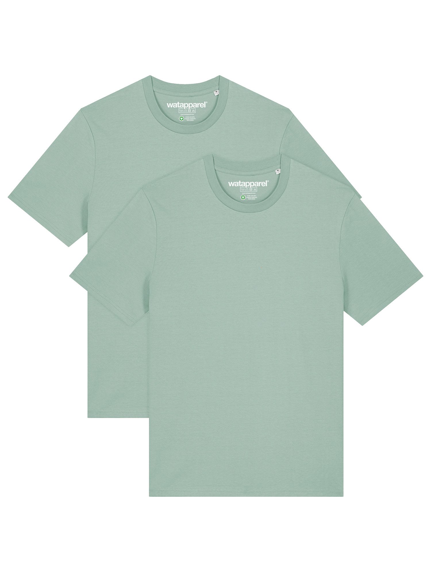 wat? Apparel T-Shirt 2er Multipack Bio Basic T-Shirt Aloe
