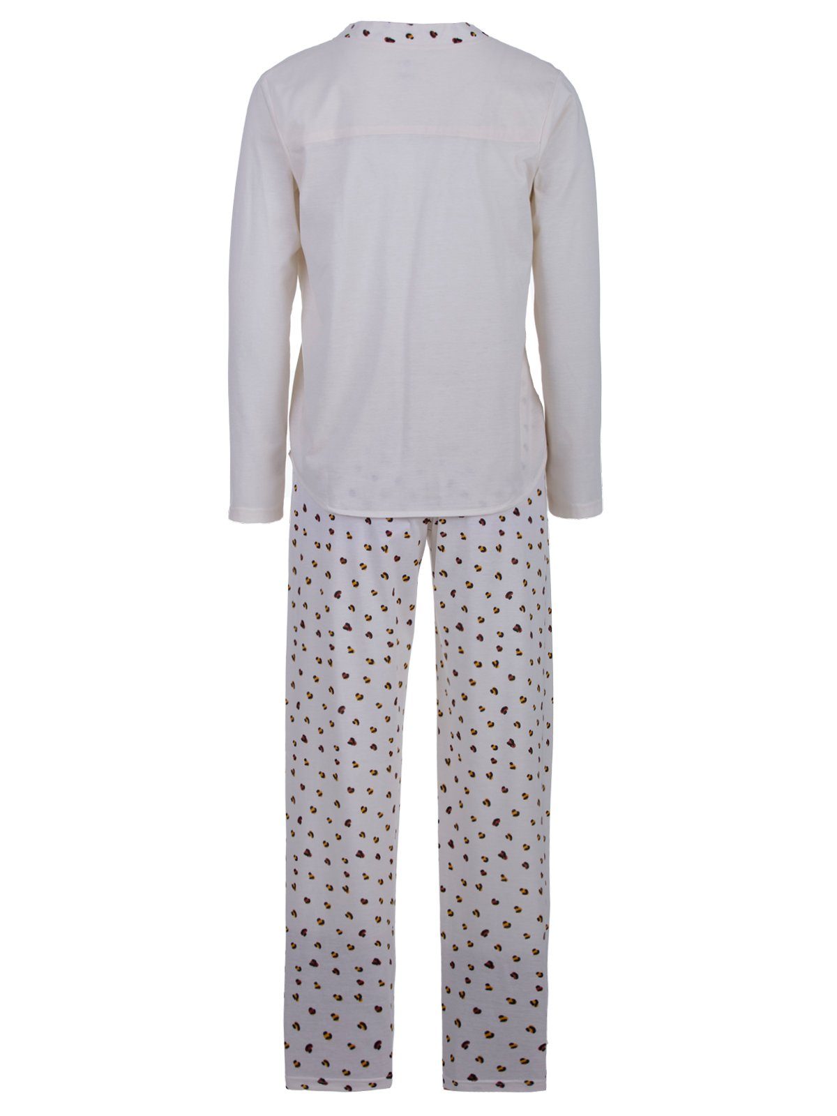 off-white Schlafanzug Set zeitlos Heart Langarm - Pyjama