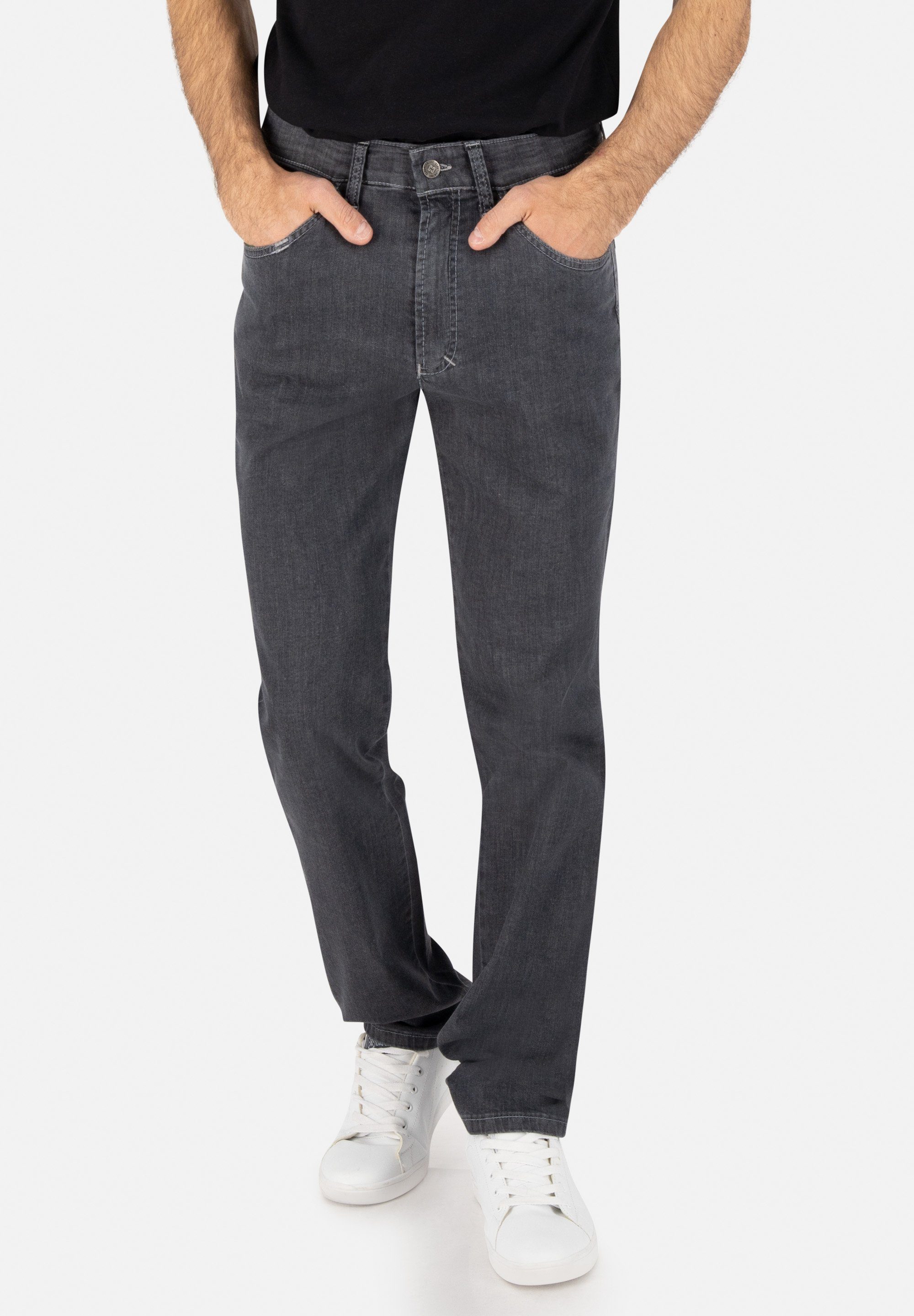 Club of Comfort Slim-fit-Jeans HENRY X6516 mit elastischem Komfortbund anthrazit | Chinohosen