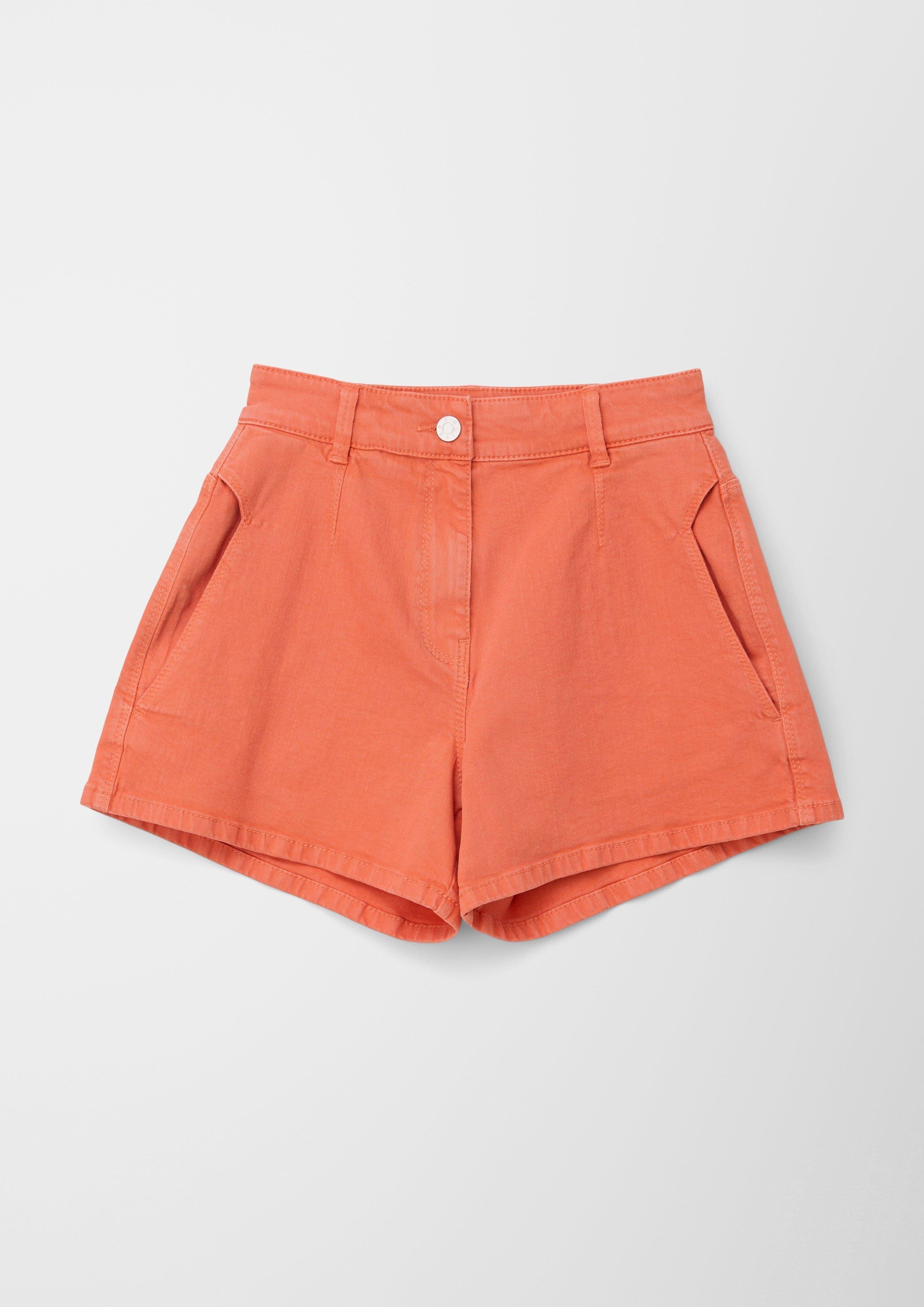 s.Oliver Shorts Denimshorts Dye Loose: papaya Garment Klassische