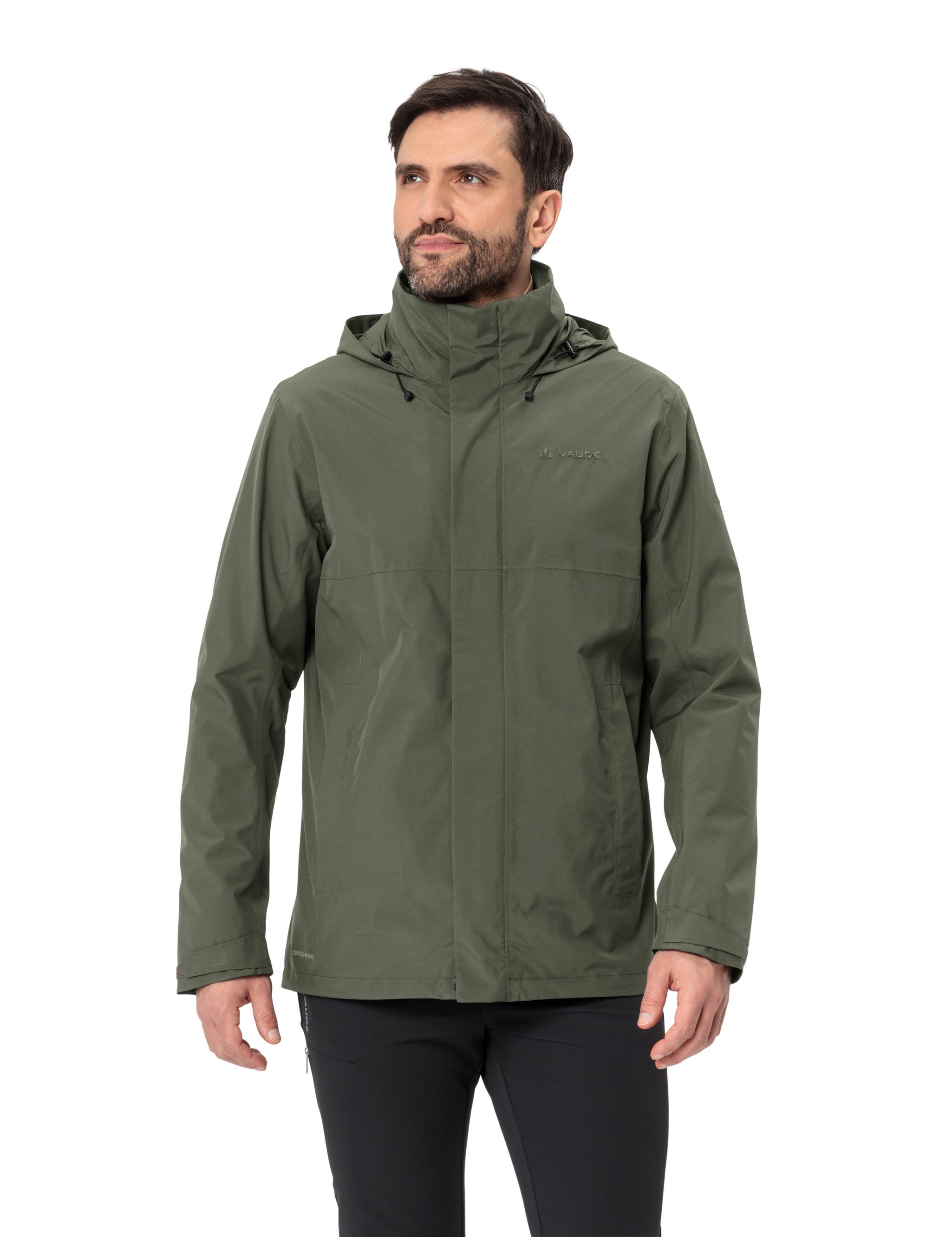 VAUDE 3-in-1-Funktionsjacke MEN'S ROSEMOOR 3IN1 JACKET (2-St) mit verstaubarer Kapuze, mit Frontreißverschluss, wasserdicht